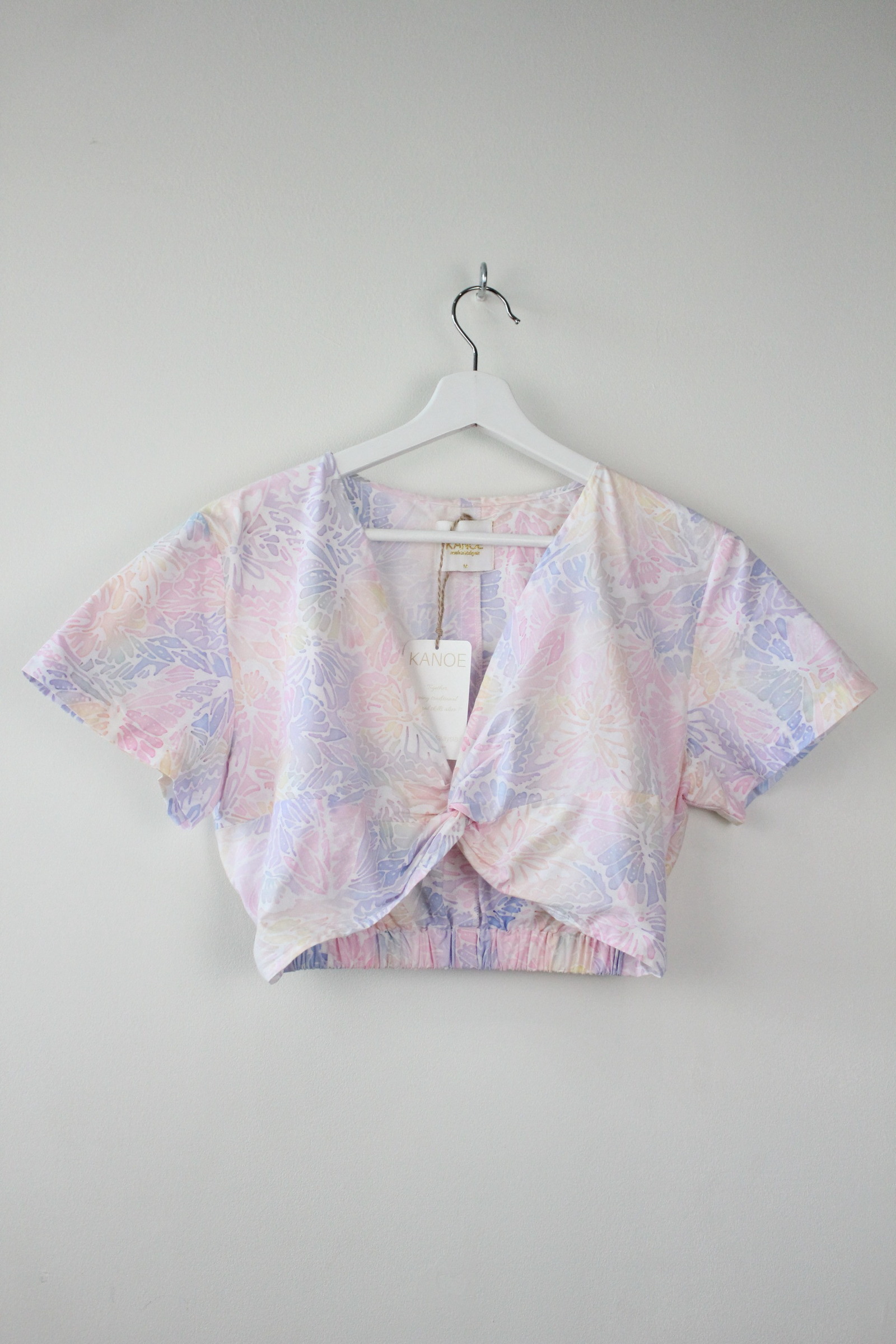 HandStamped Rainbow Twisted Batik Top - Paddle Pop