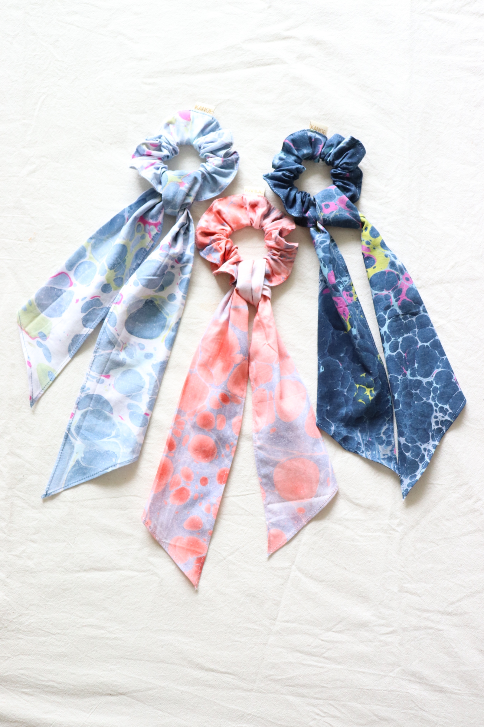 Batik Scrunchie w/ Ribbon [Set of 3] - Gracie