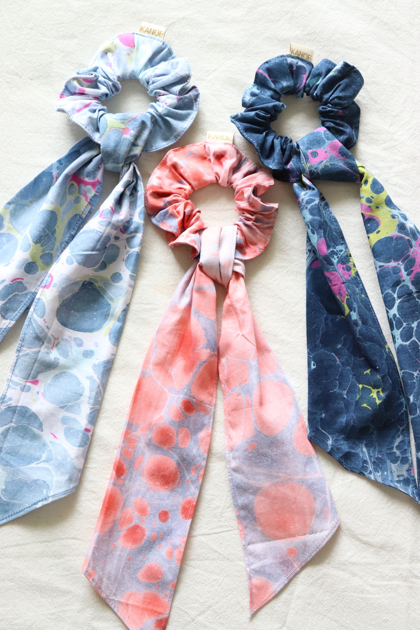 Batik Scrunchie w/ Ribbon [Set of 3] - Gracie