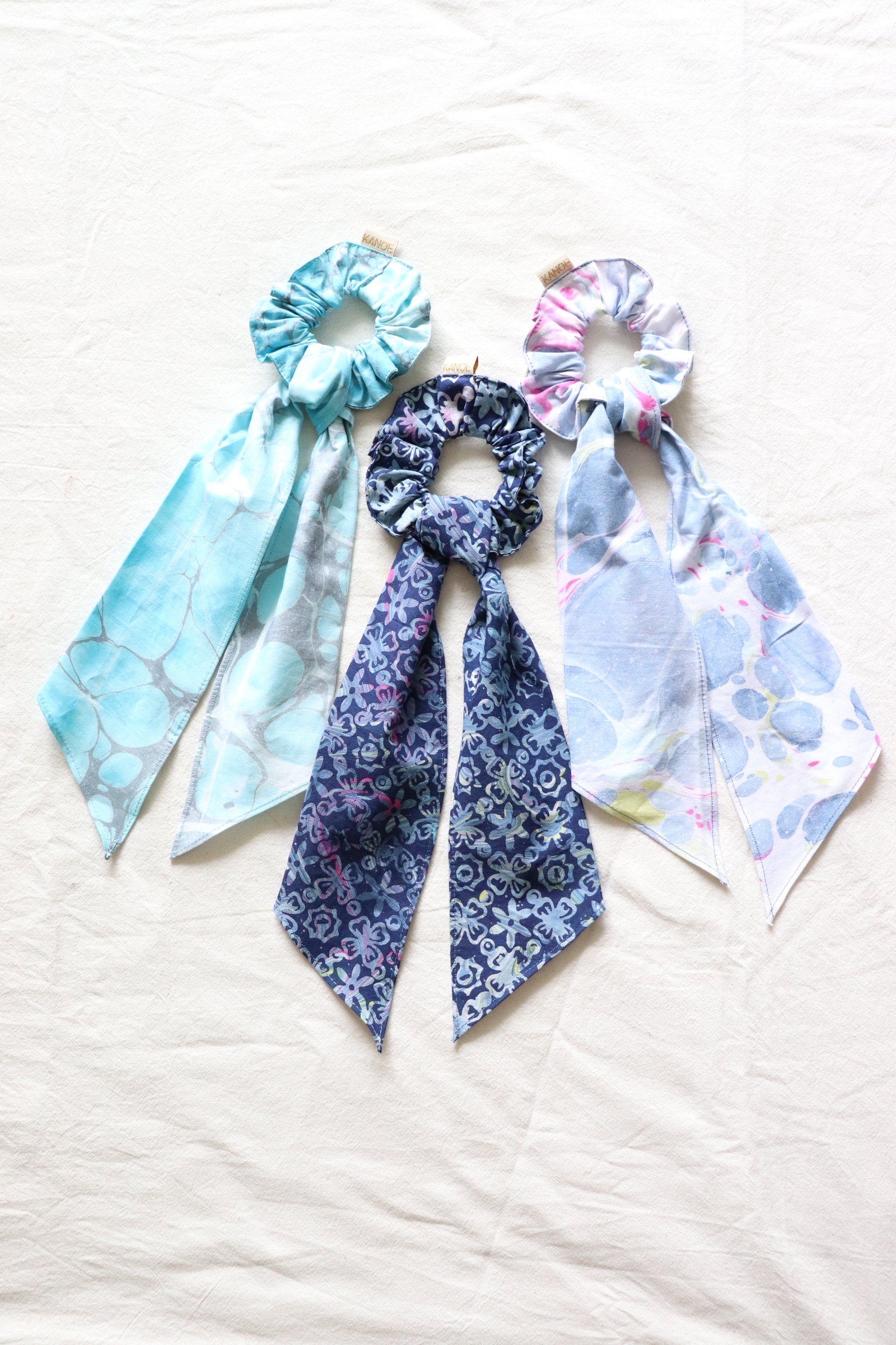 Batik Scrunchie w/ Ribbon [Set of 3] - Dory