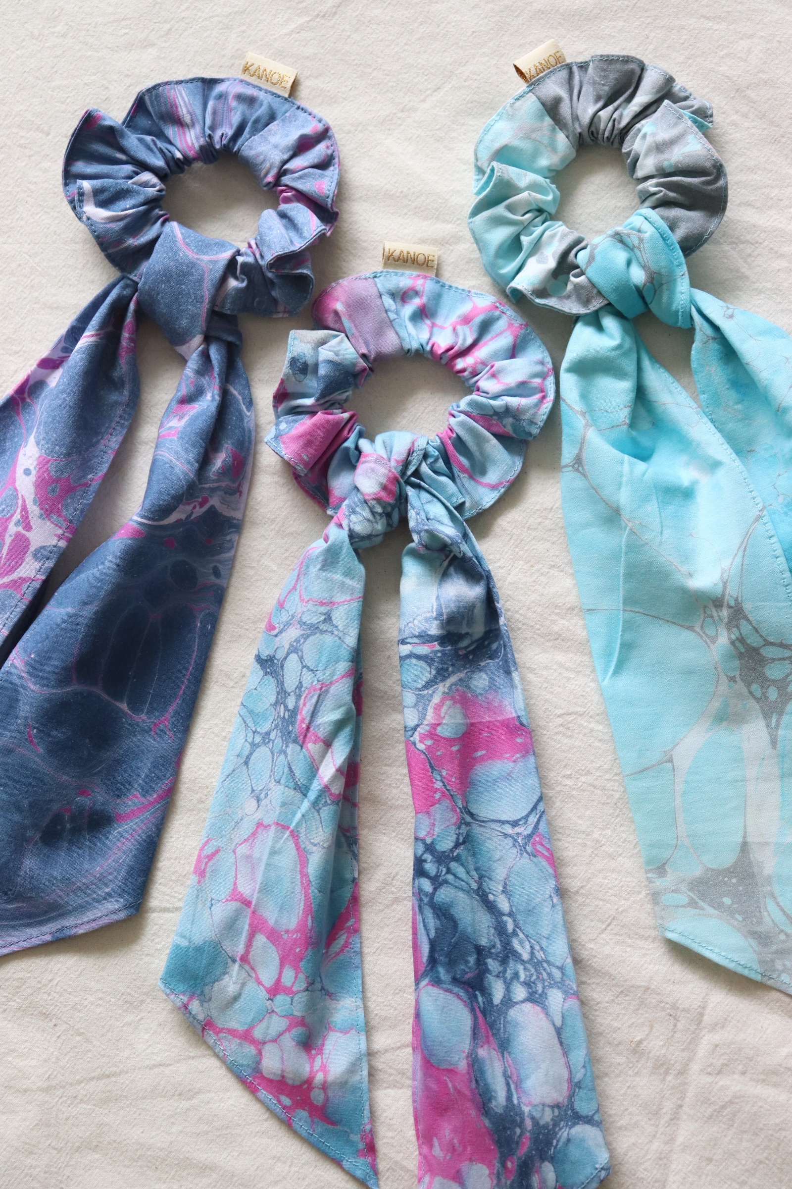 Batik Scrunchie w/ Ribbon [Set of 3] - Willa