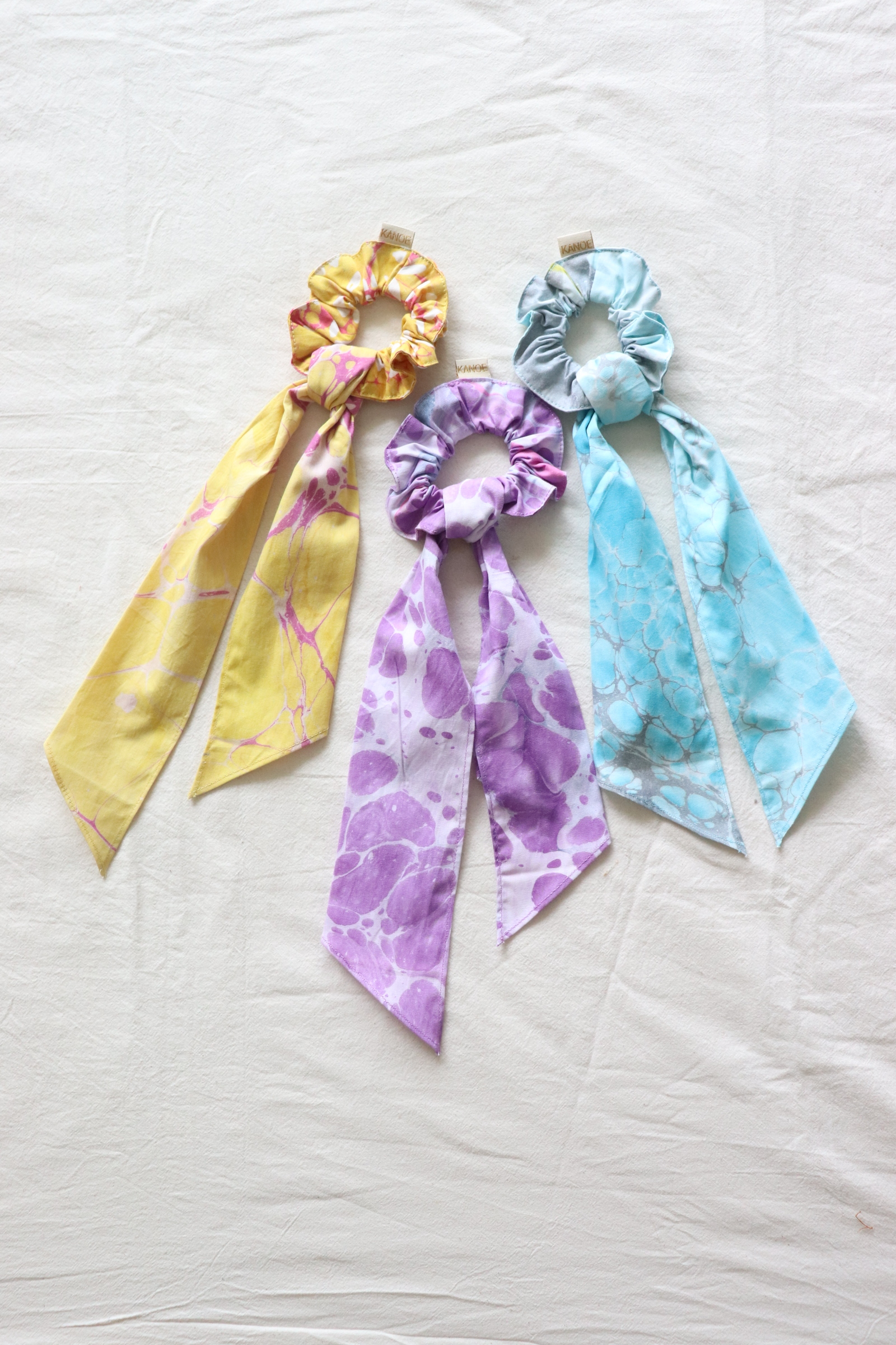 Batik Scrunchie w/ Ribbon [Set of 3] - Zuri