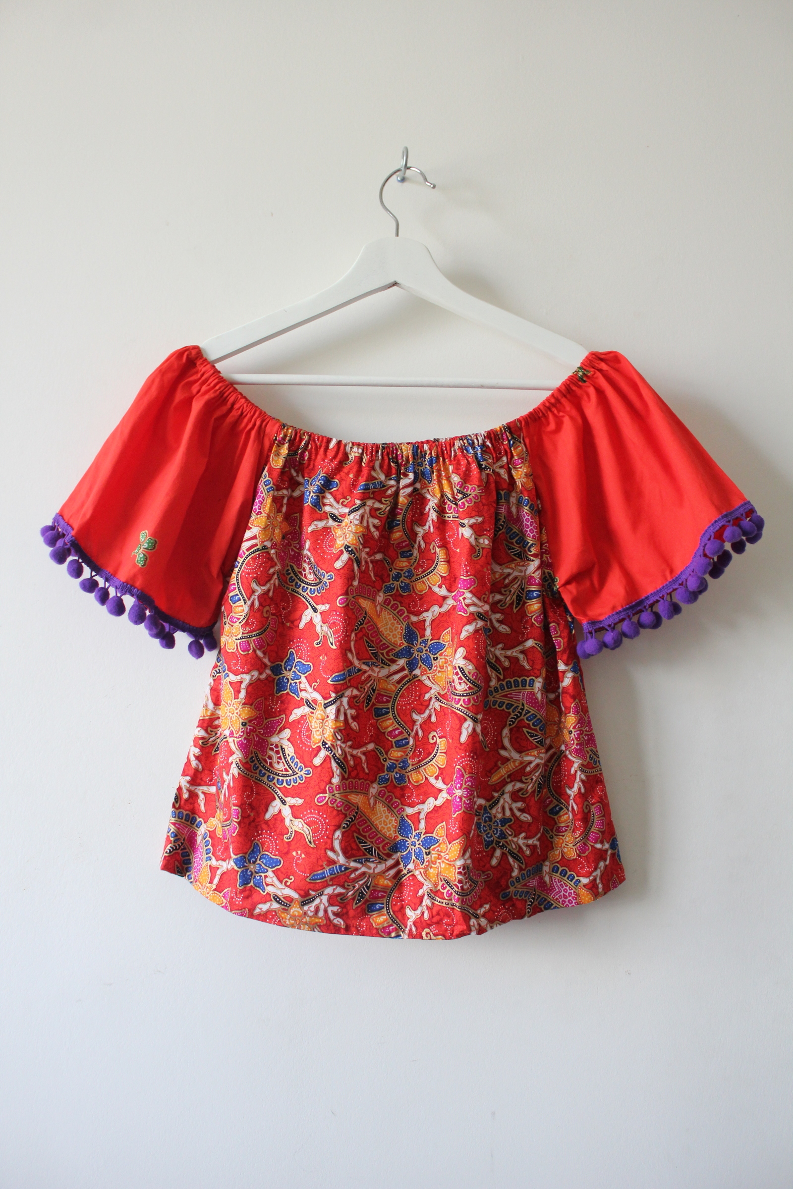 PomPom Batik Top - Fireworks