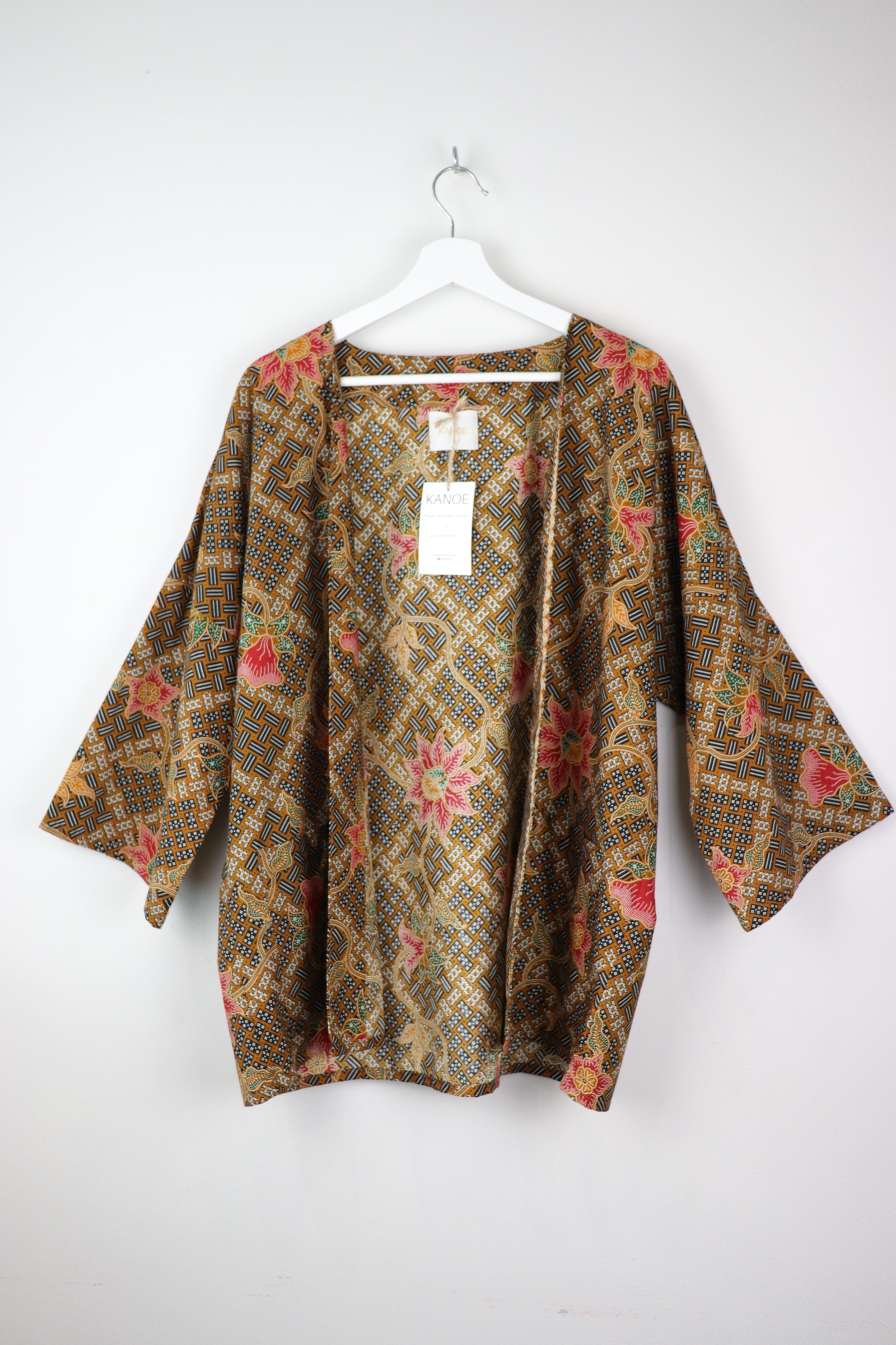 Batik Kimono Basic - Weave Blue