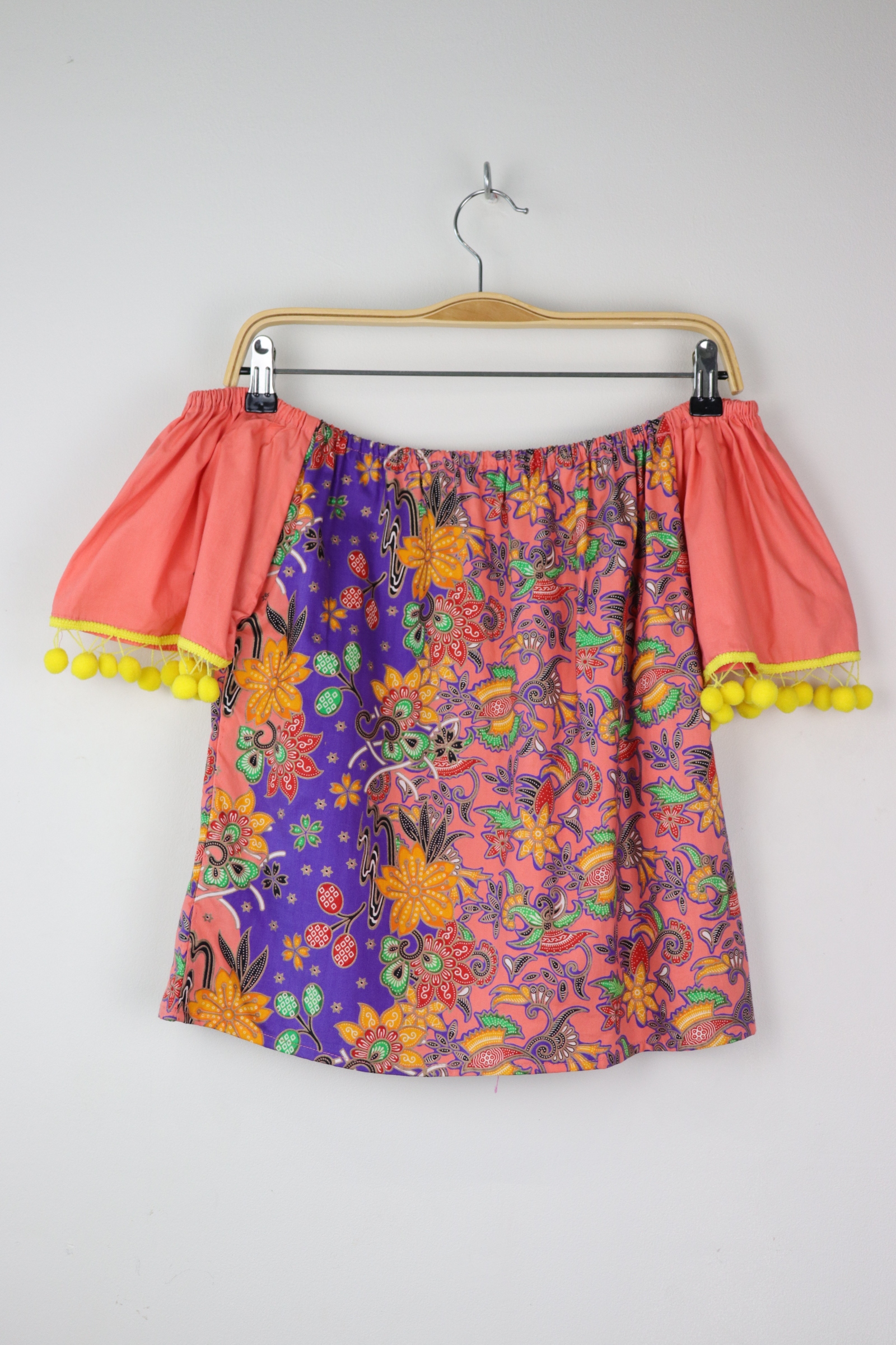 PomPom Batik Top - Peach Thing