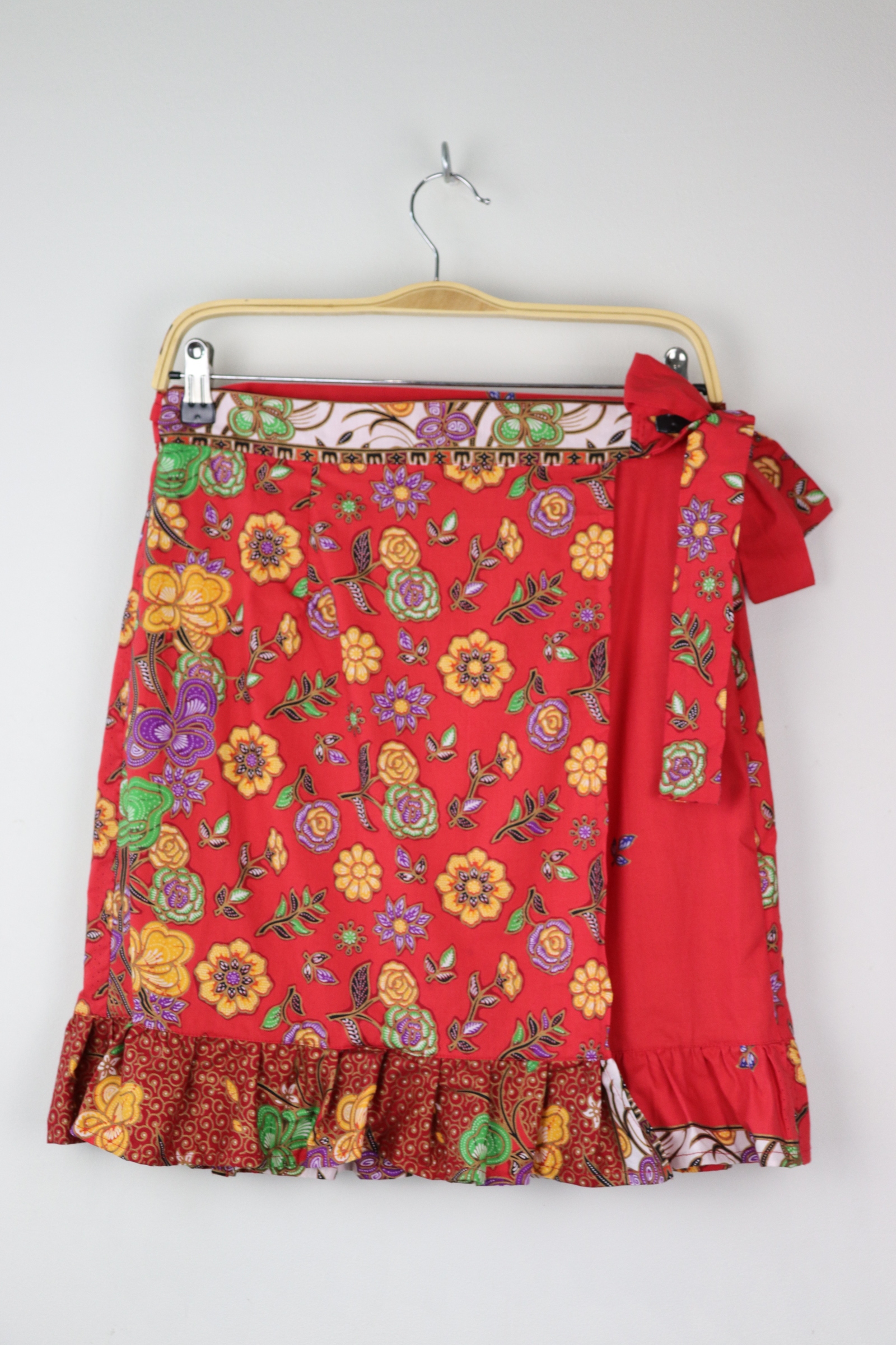 Lil Batik Wrap Skirt - Red Tina
