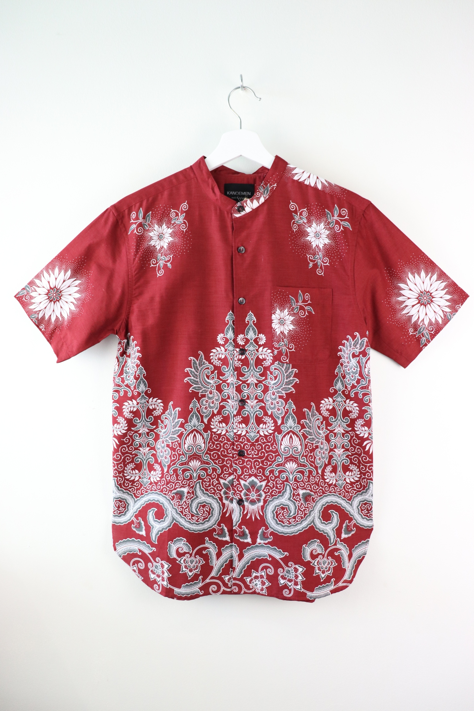 KANOEMEN Stand Collar Batik Shirt - Jamers (S)