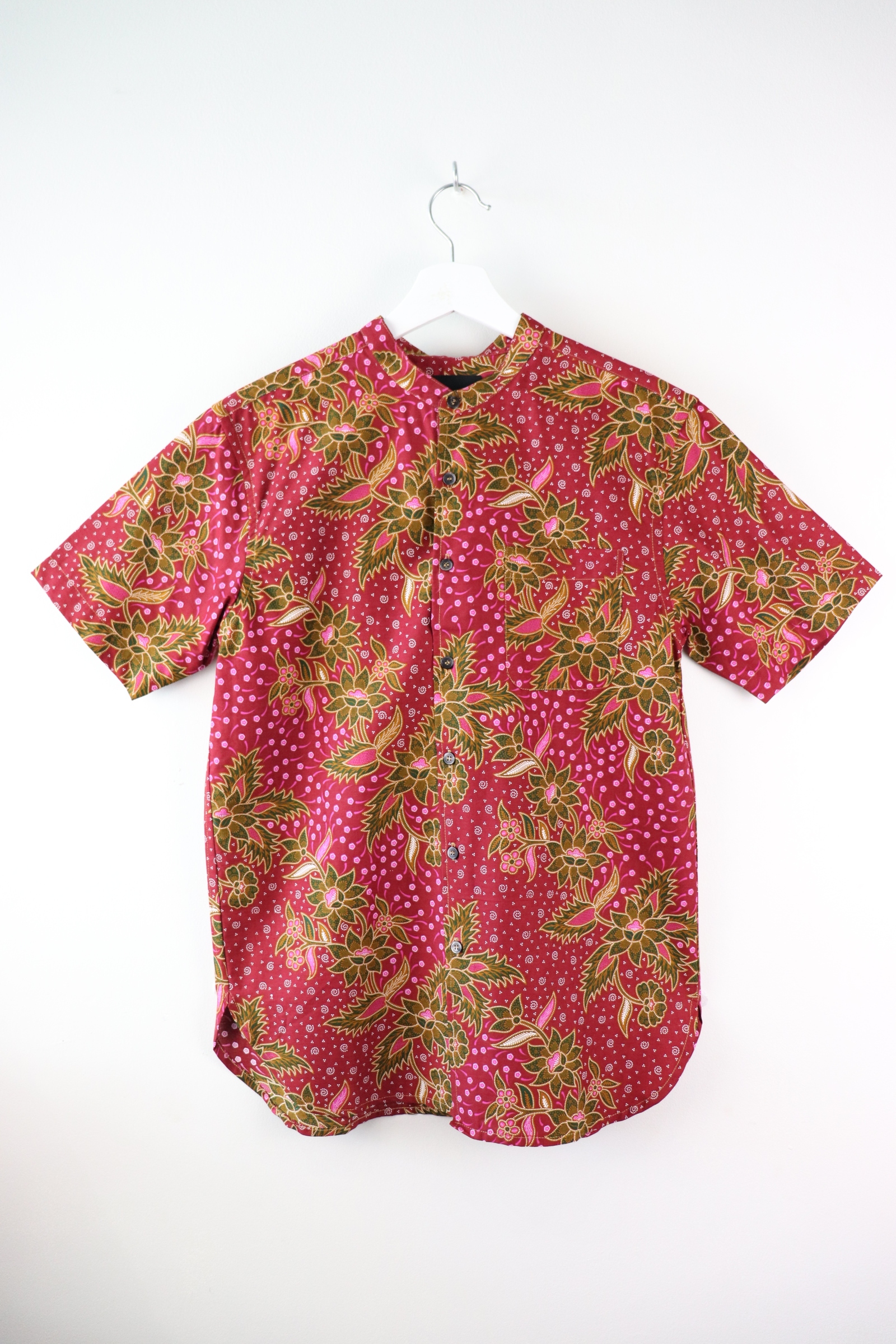 KANOEMEN Stand Collar Batik Shirt - Shawn (S)