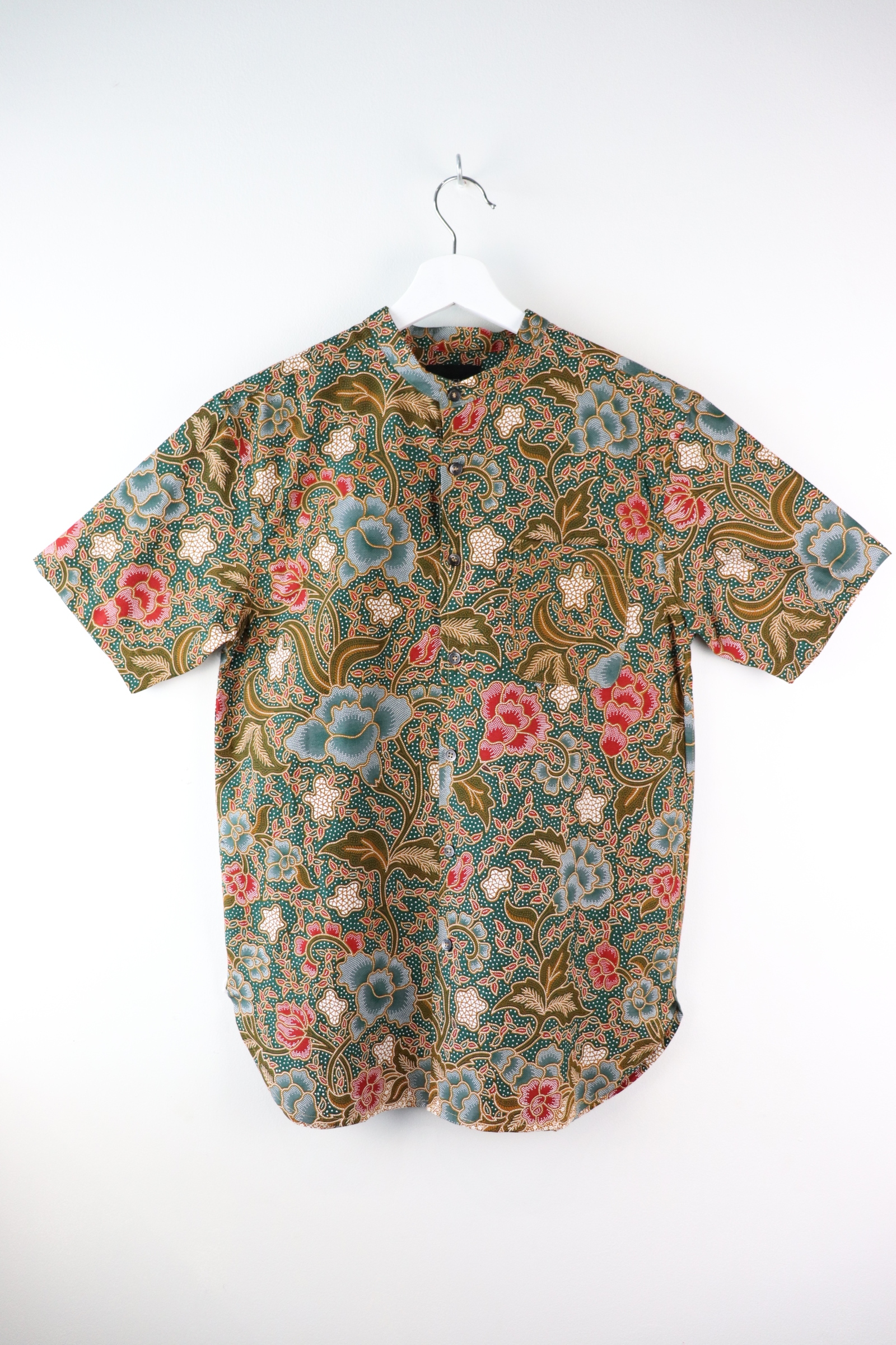KANOEMEN Stand Collar Batik Shirt - Gary (S)