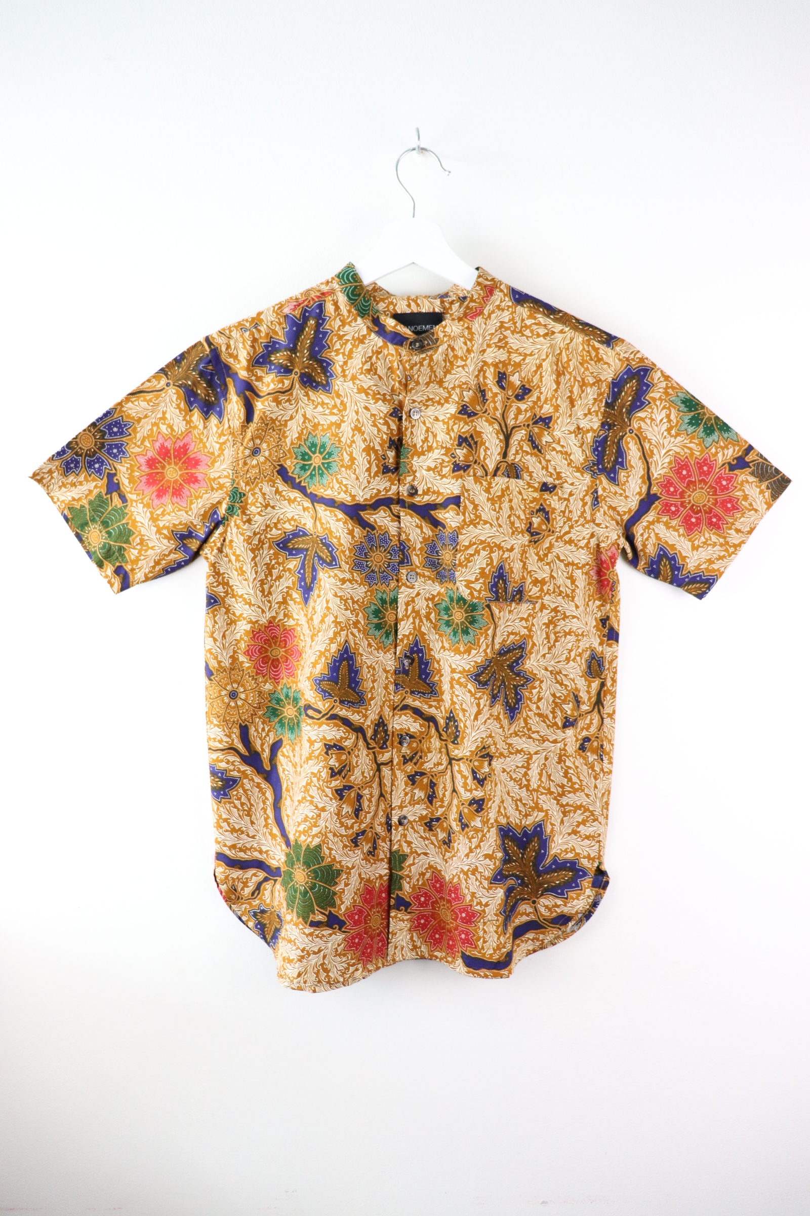 KANOEMEN Stand Collar Batik Shirt - Sandman (S)