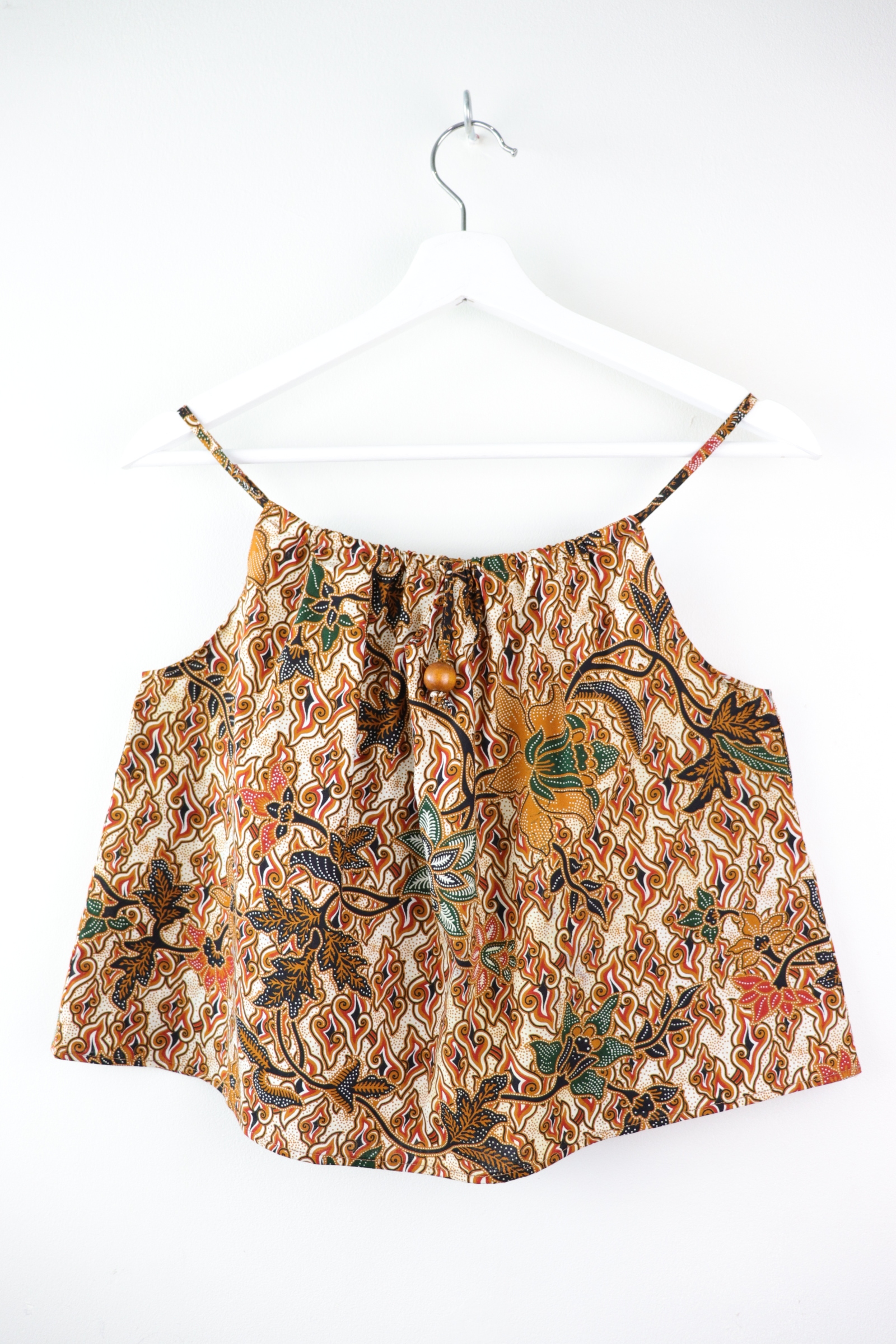 Getaway Batik Top - Wavy (Black)
