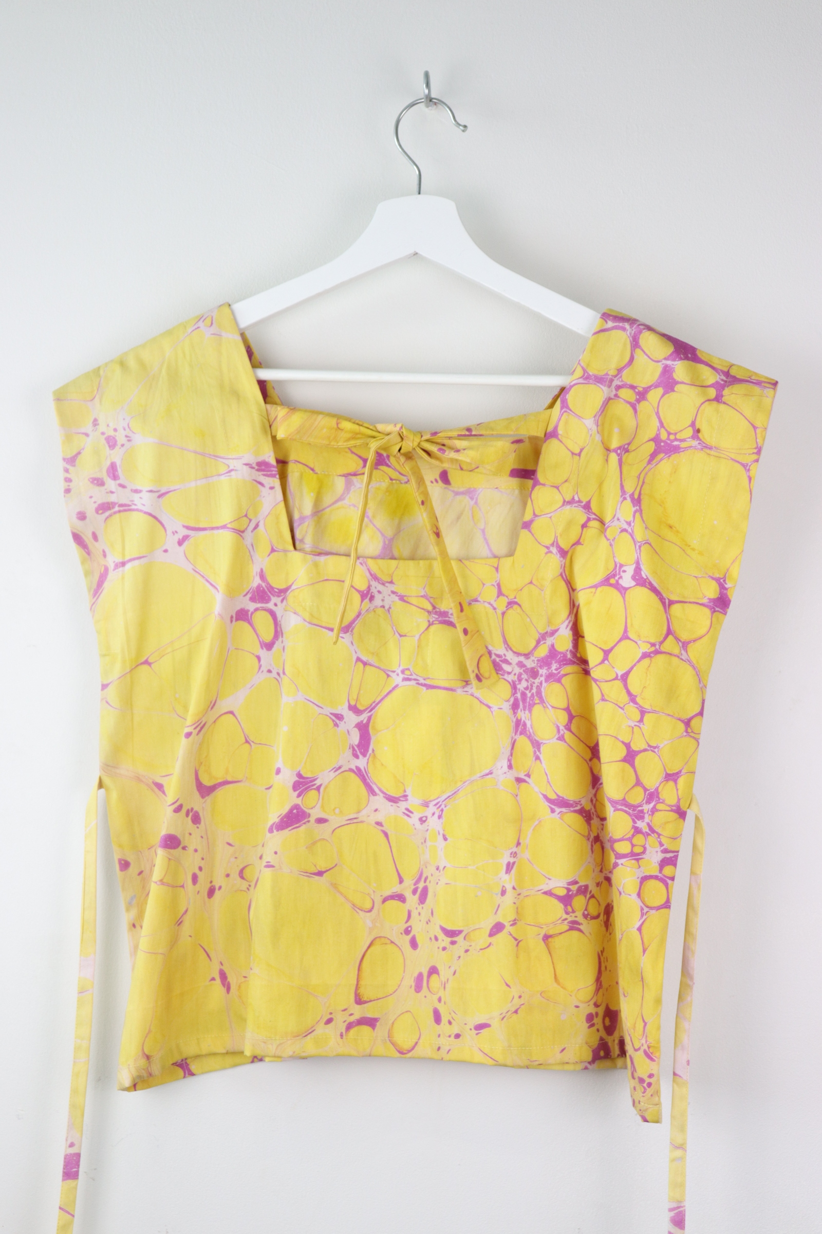 BrunchDate Boxy Batik Top - Sunny Sky ( Hand Marbled )
