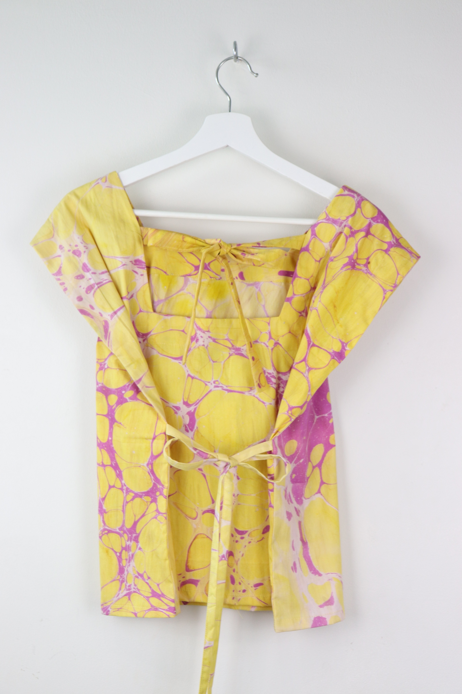 BrunchDate Boxy Batik Top - Sunny Sky ( Hand Marbled )