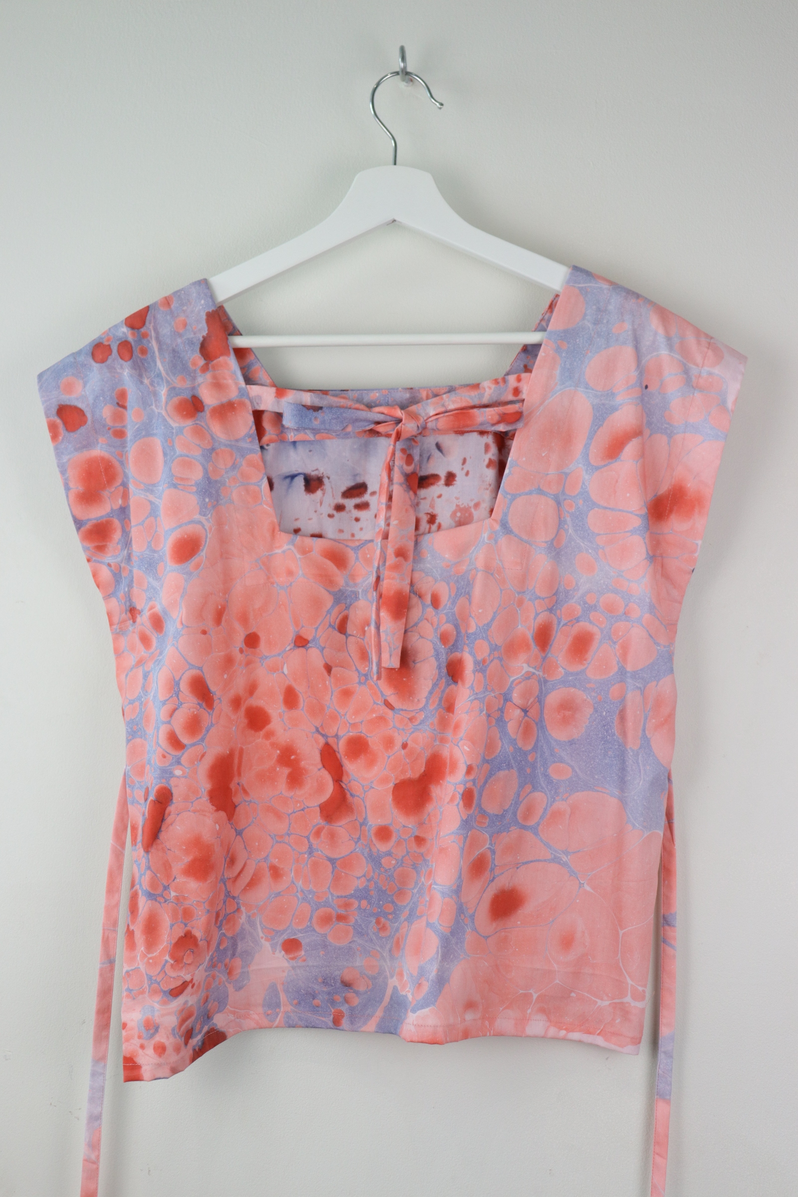 BrunchDate Boxy Batik Top - OrangeFrizz ( Hand Marbled )