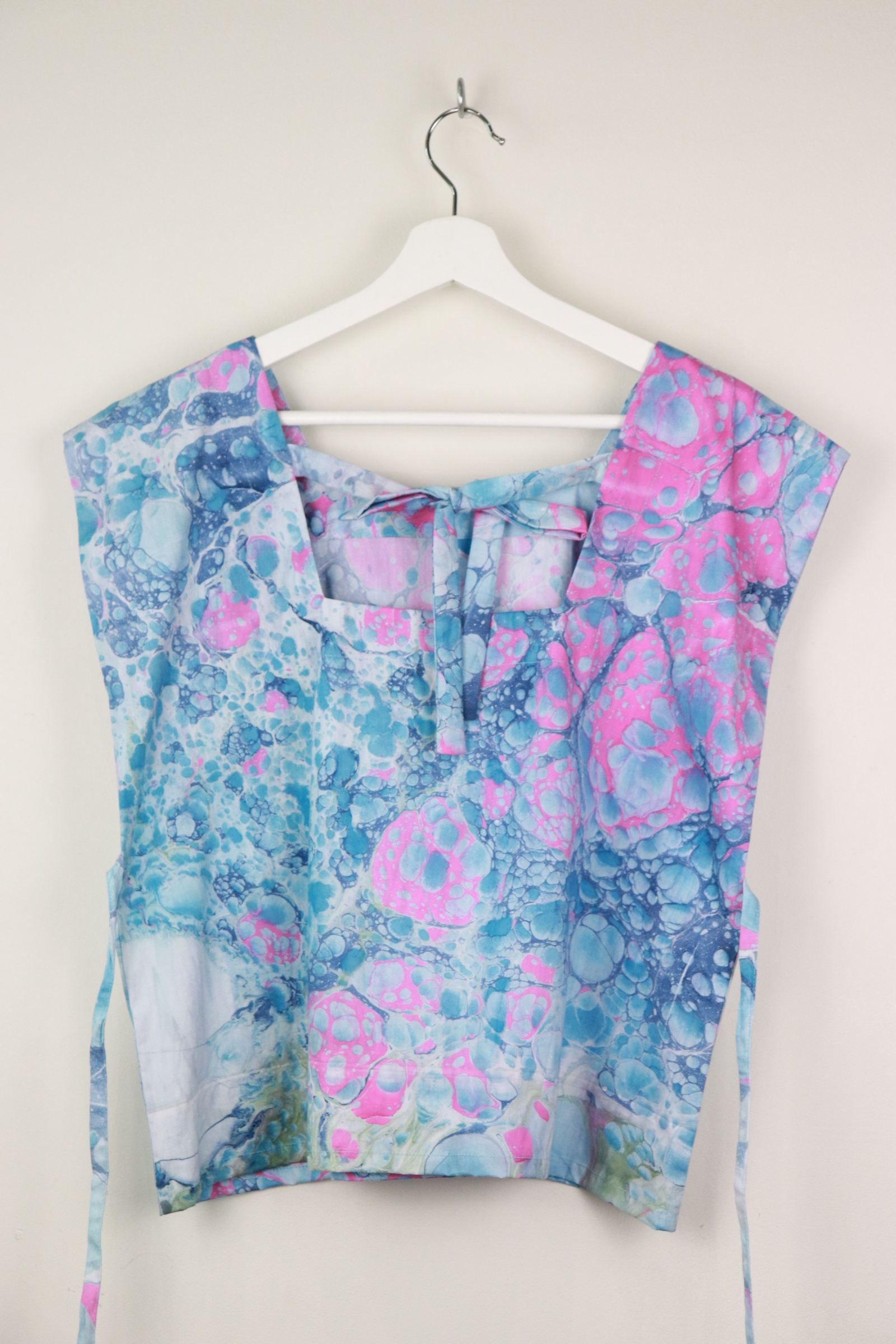 BrunchDate Boxy Batik Top - Jellyfish ( Hand Marbled )