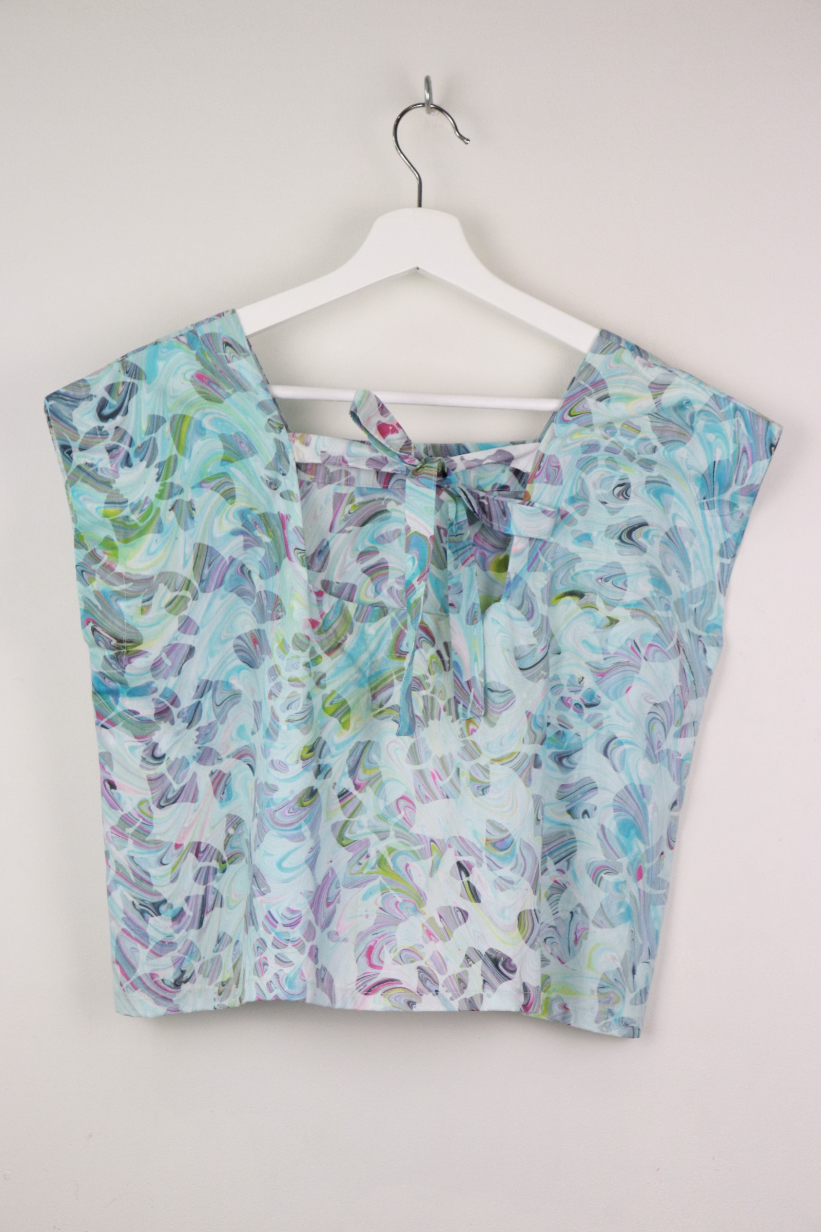 GroceryDate Batik Top - Periwinkle ( Handmade Batik Terap )