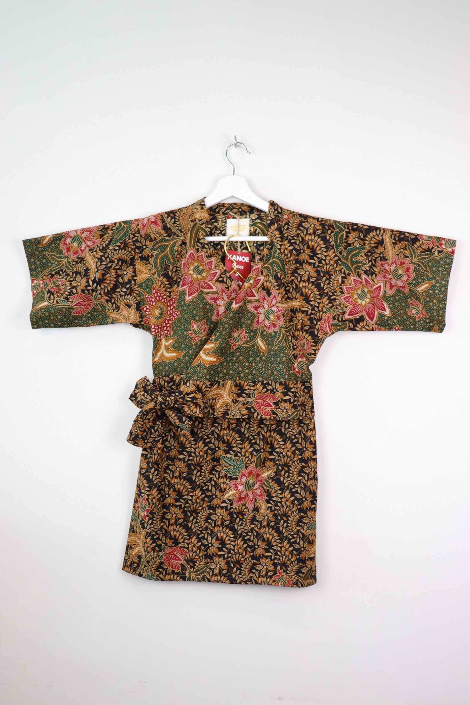 Kimono Wrap Matching Set - Merline Black (S/M)