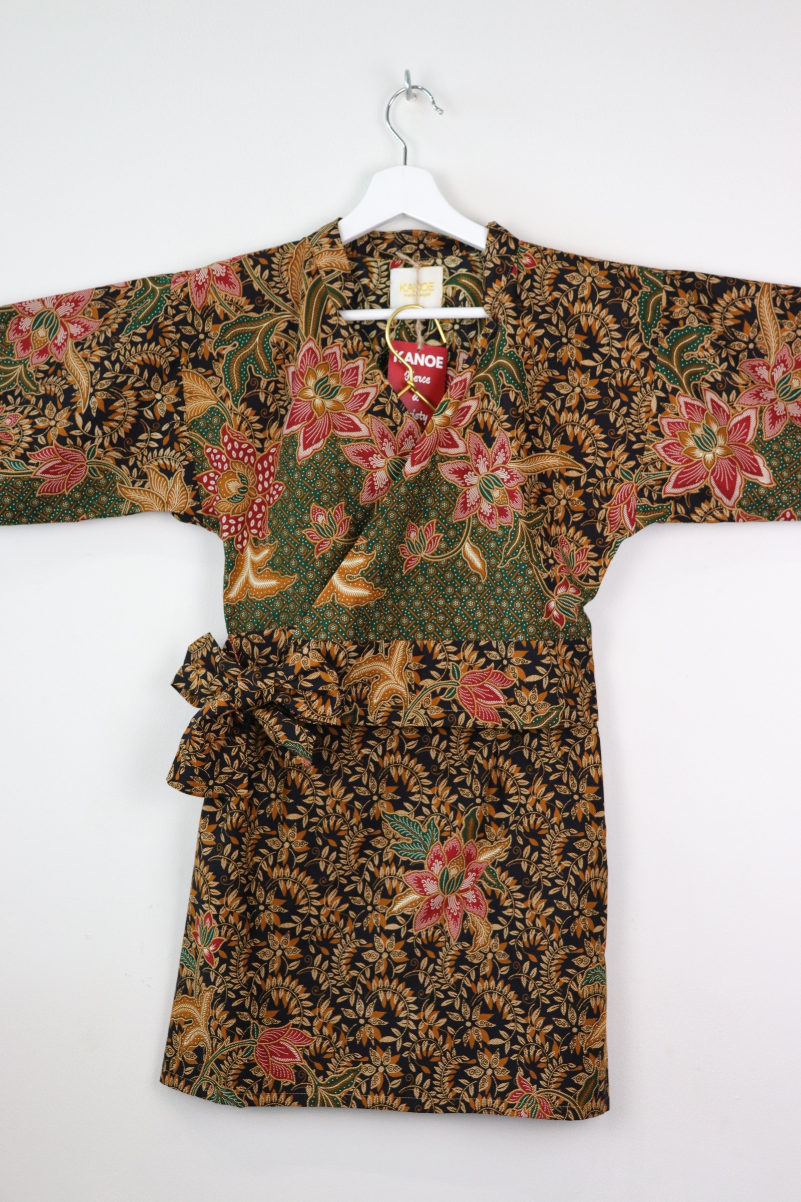 Kimono Wrap Matching Set - Merline Black (S/M)