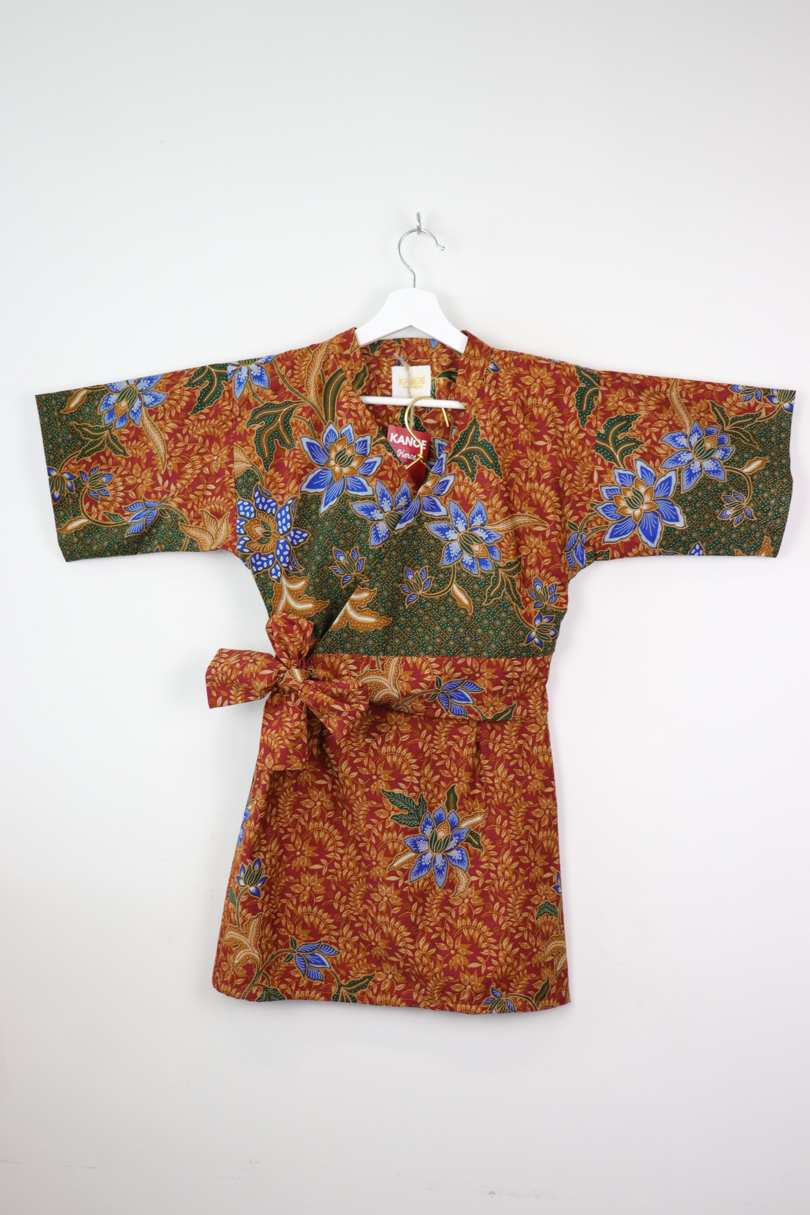 Kimono Wrap Matching Set - Merline Red (S/M)