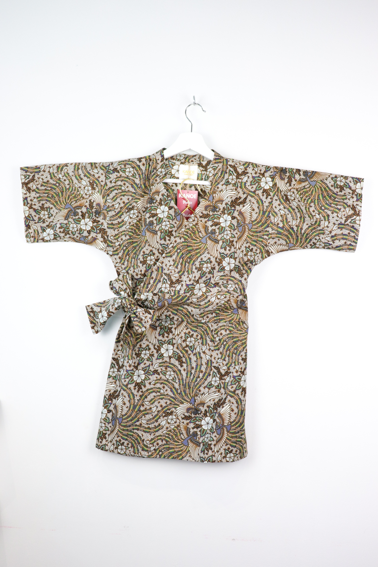 Kimono Wrap Matching Set - Oui Oui Peacock (S/M)