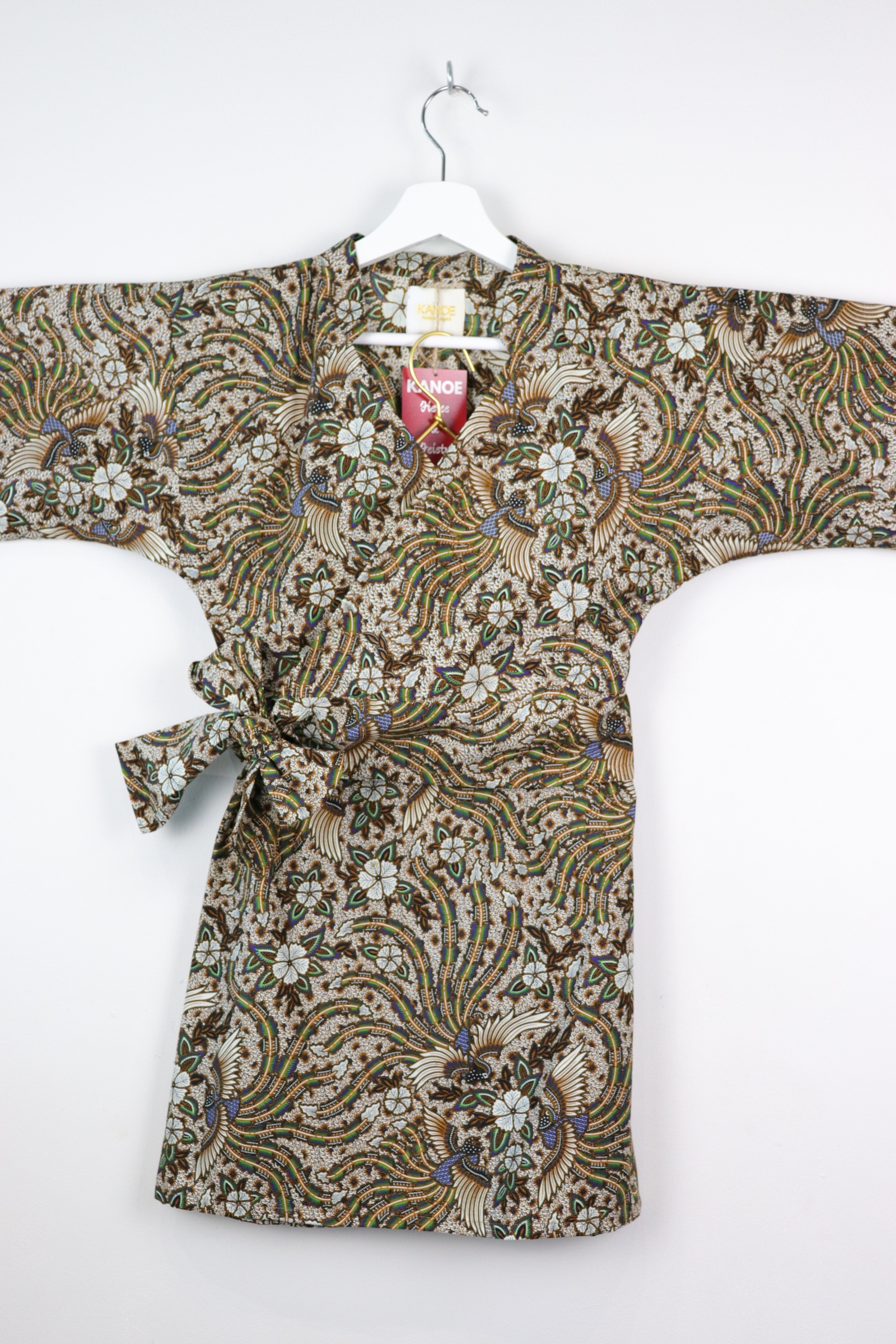 Kimono Wrap Matching Set - Oui Oui Peacock (S/M)