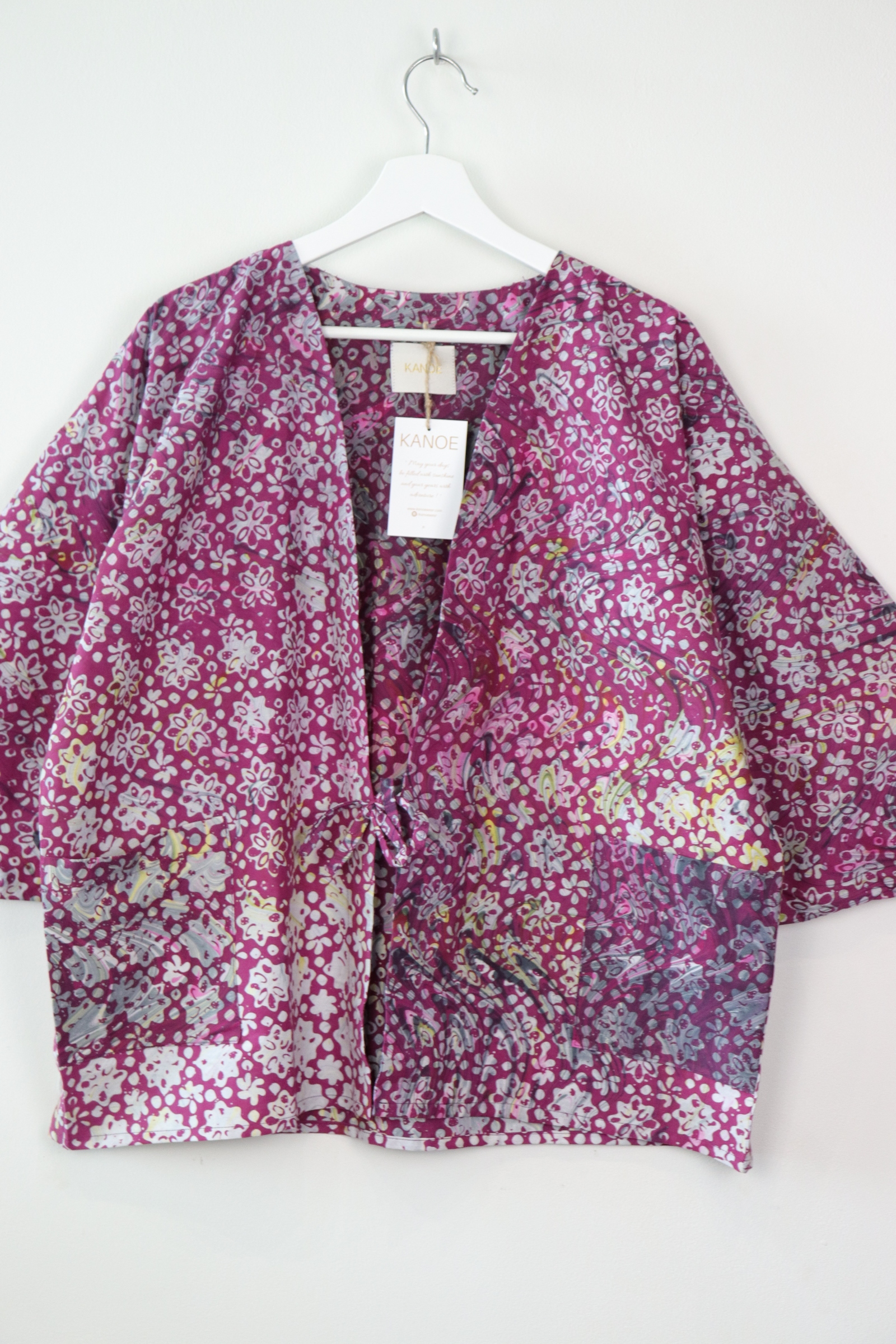 Batik Kimono Signature - Grape Frizz