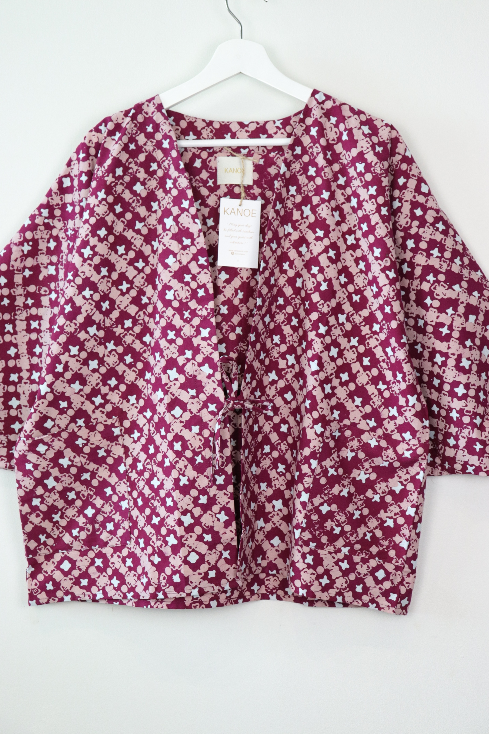 Batik Kimono Signature - Raspberry Macroon