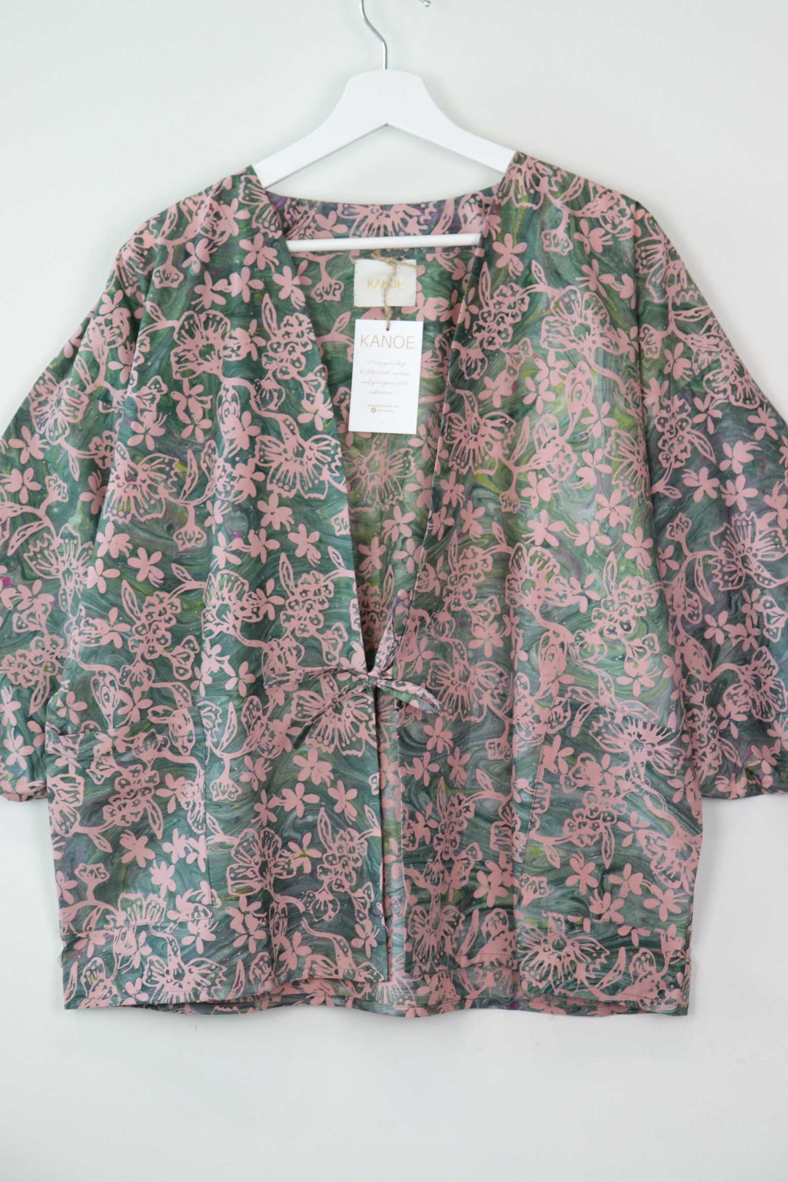 Batik Kimono Signature - Deep Forest Green