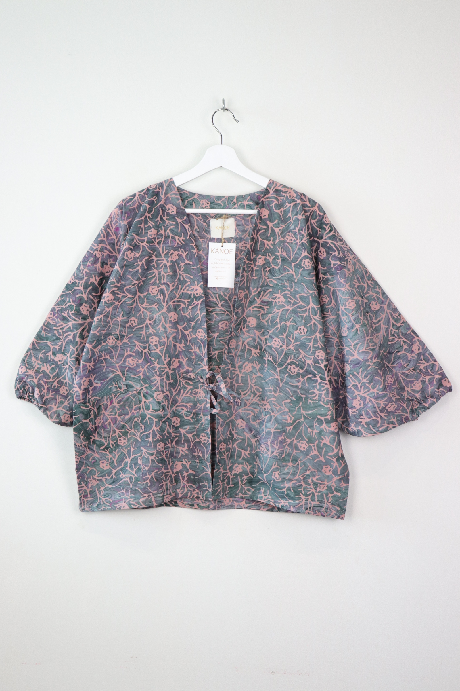 Batik Kimono Signature - Monstera Green
