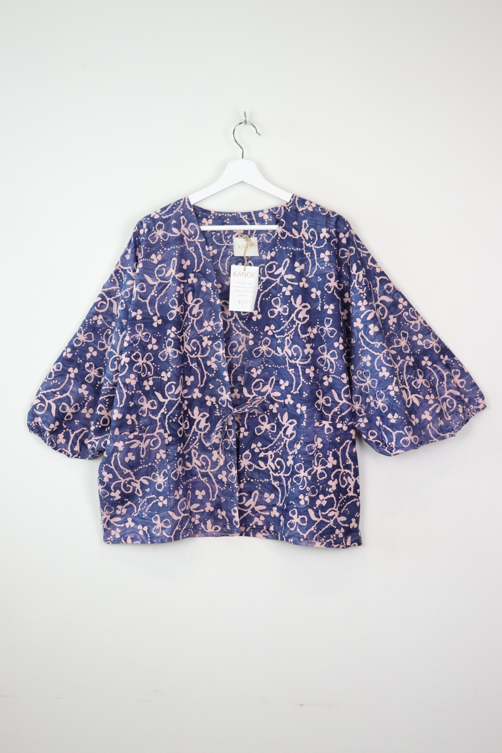 Batik Kimono Signature - Deep Blue Corals