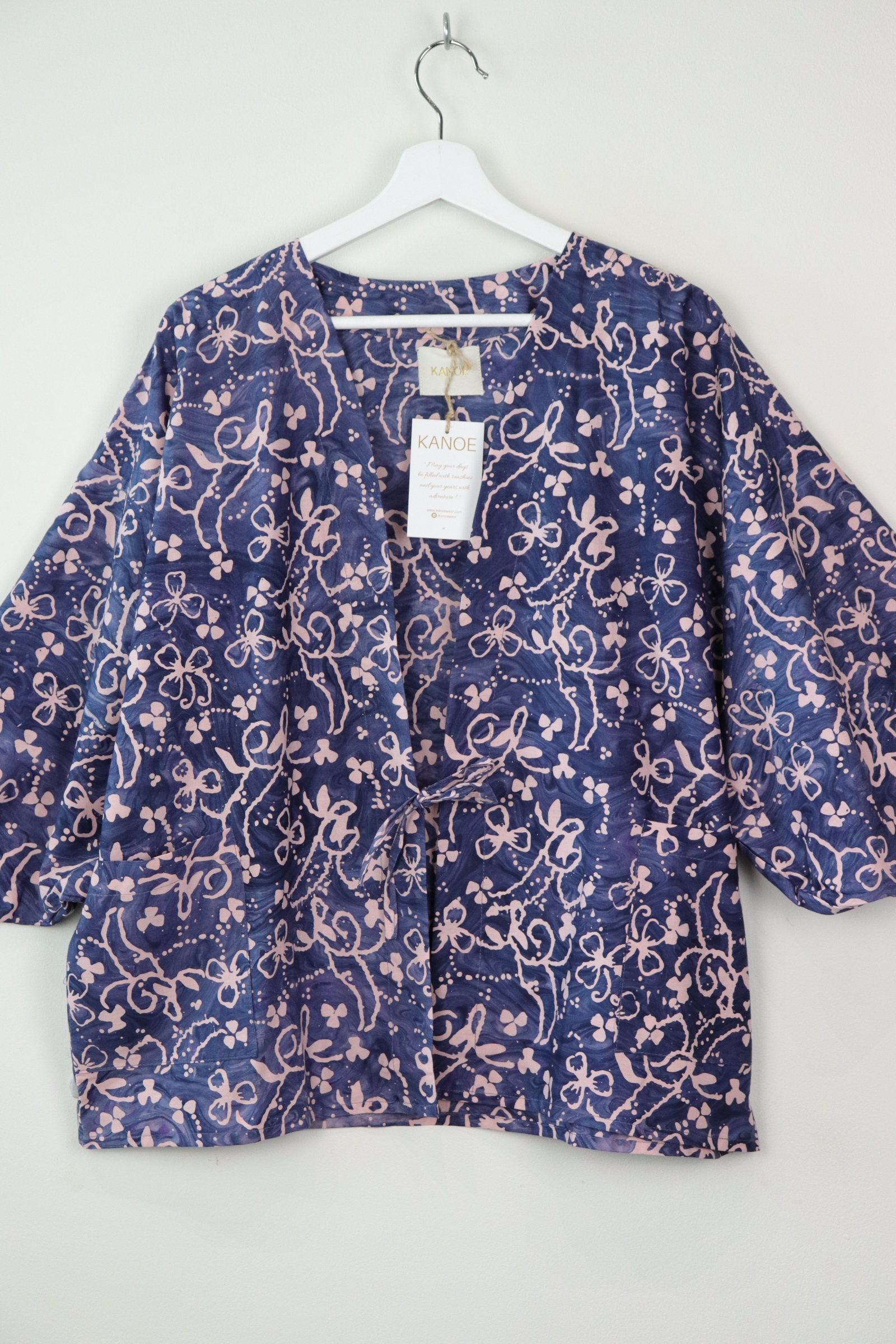 Batik Kimono Signature - Deep Blue Corals