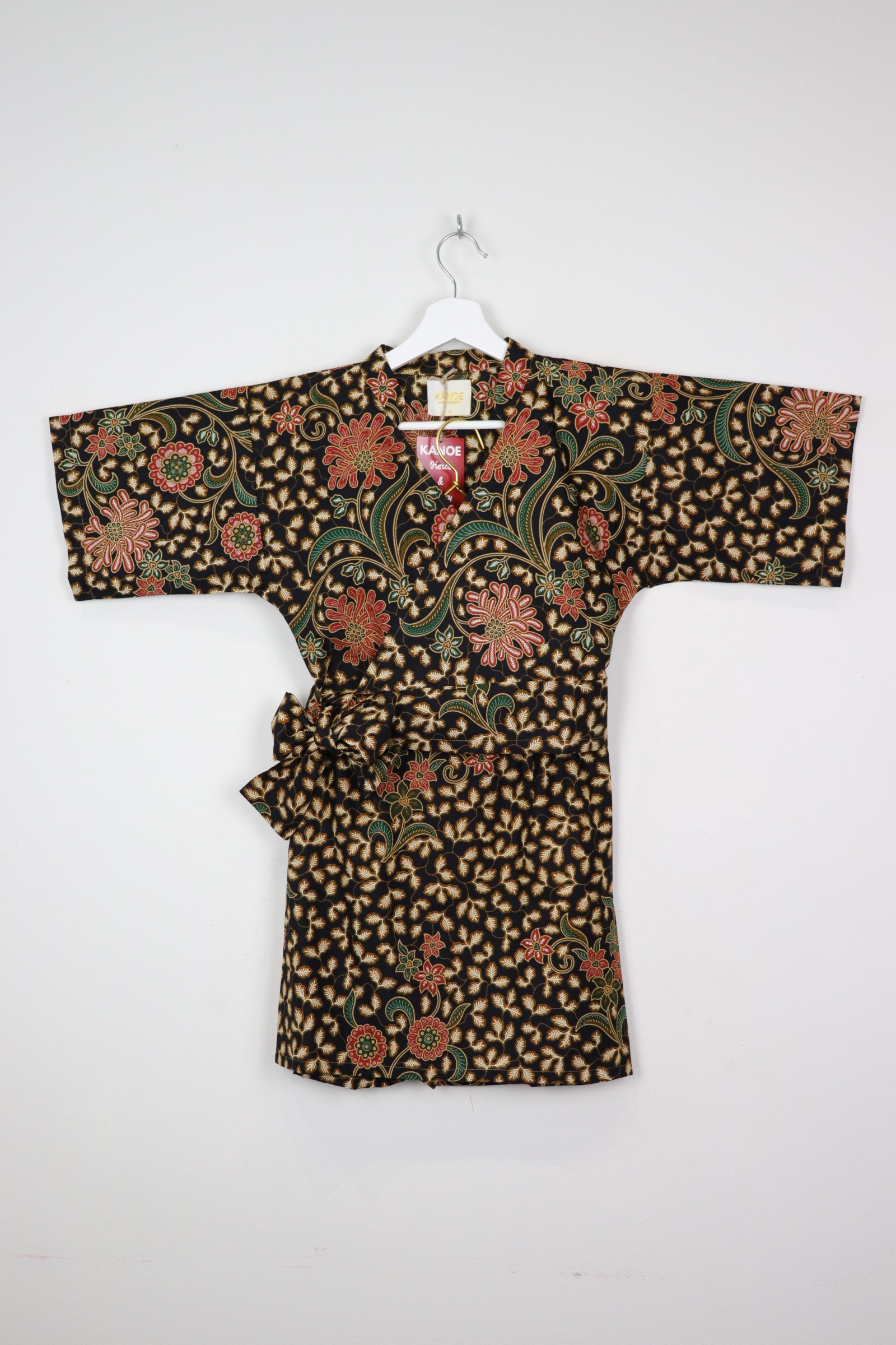 Kimono Wrap Matching Set - Ralph Black (S/M/L/XL)