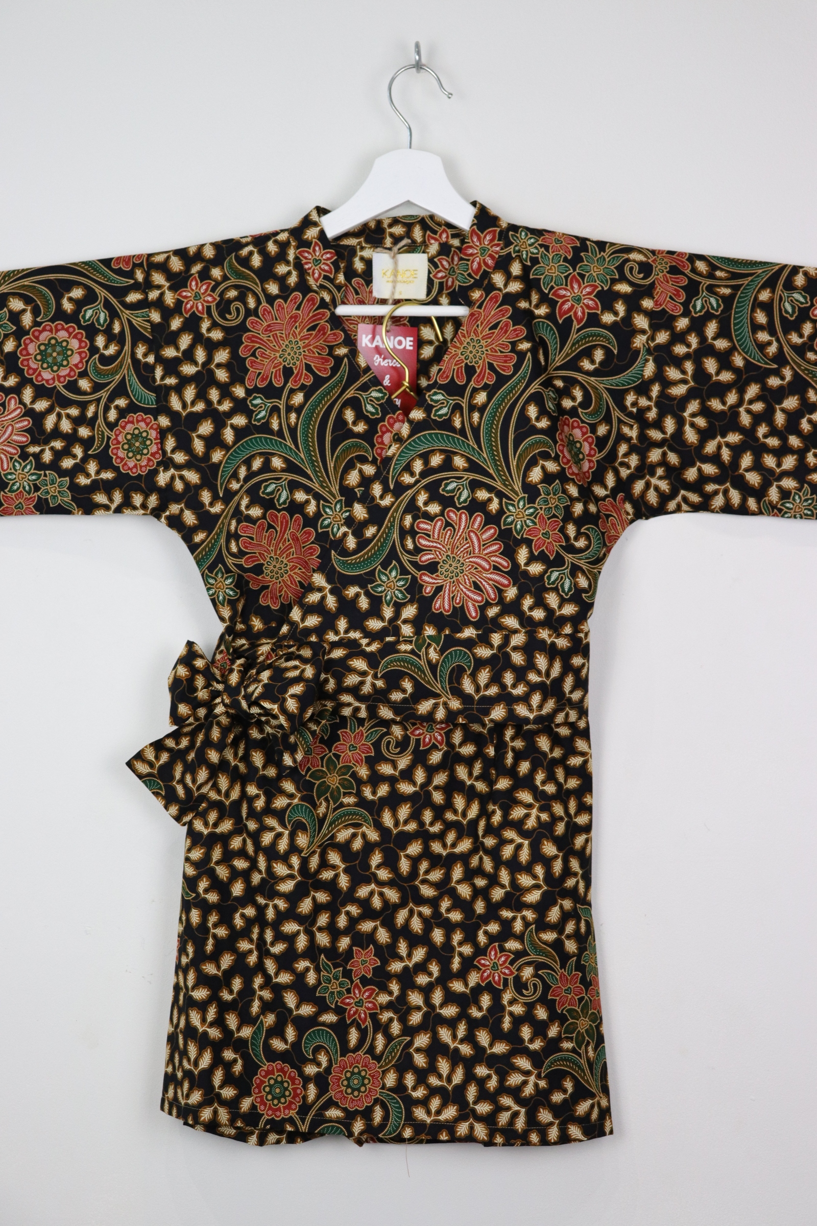 Kimono Wrap Matching Set - Ralph Black (S/M/L/XL)