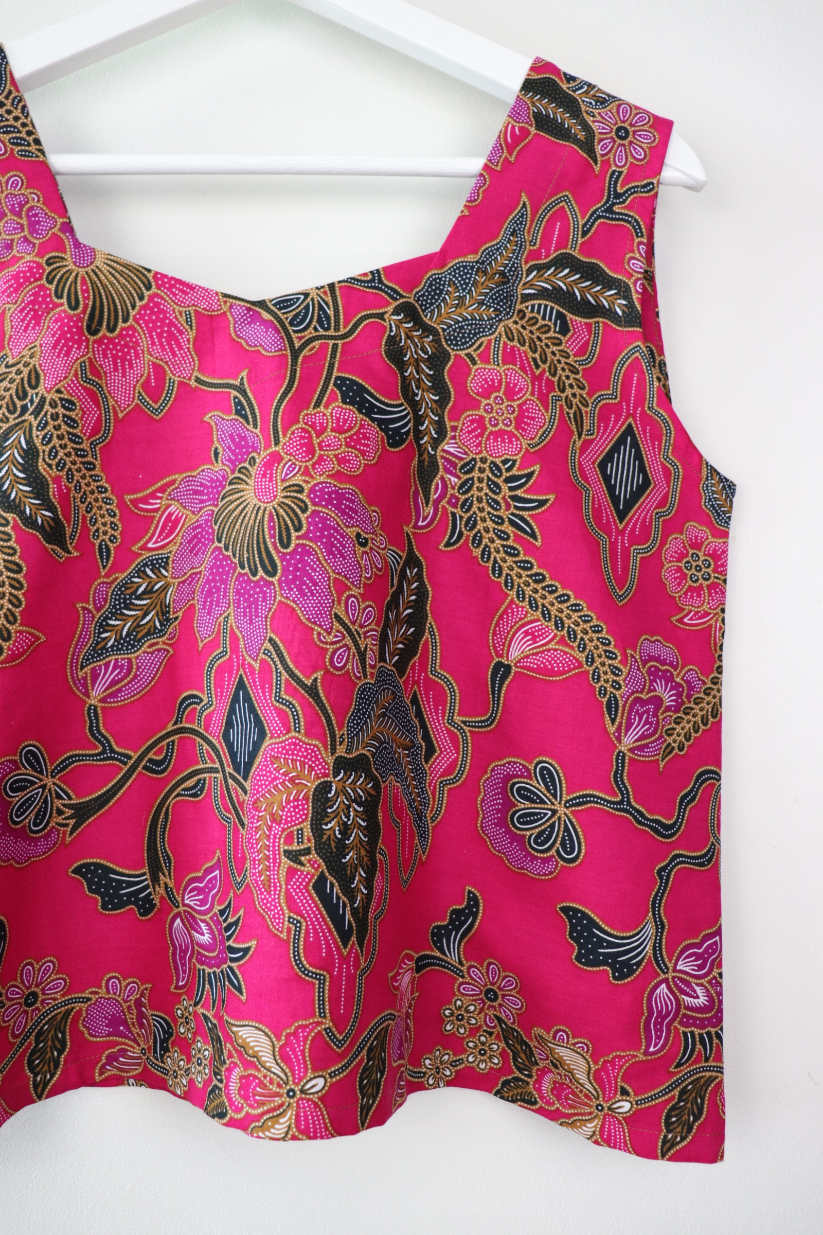 Sweetheart Batik Top - Martha (Fuchsia Pink)