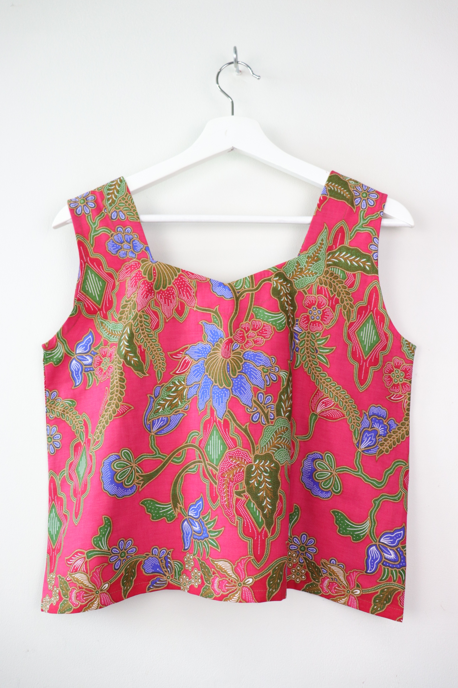 Sweetheart Batik Top - Juliette (Cherry Pink)