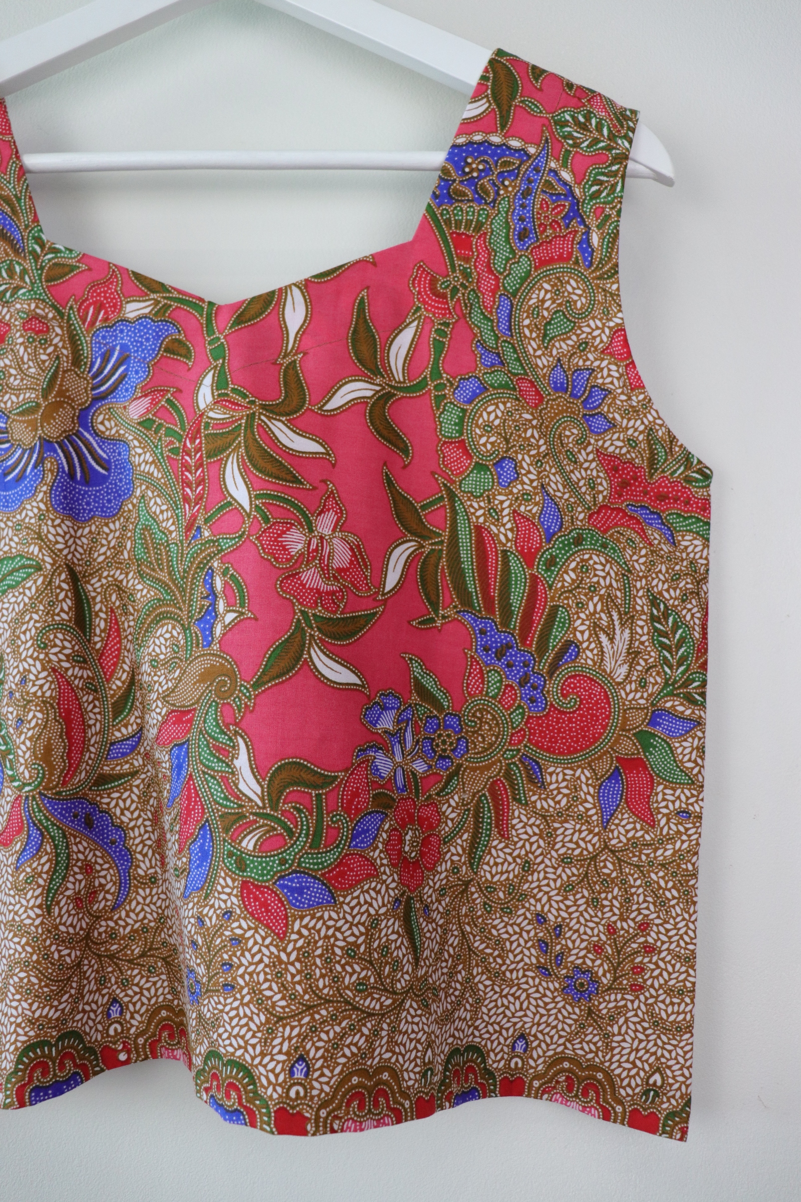 Sweetheart Batik Top - Carolina (Cherry Pink)
