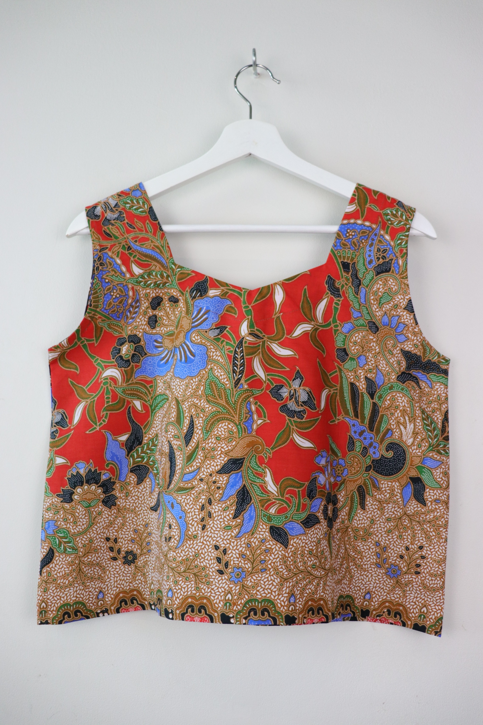 Sweetheart Batik Top - Scarlet