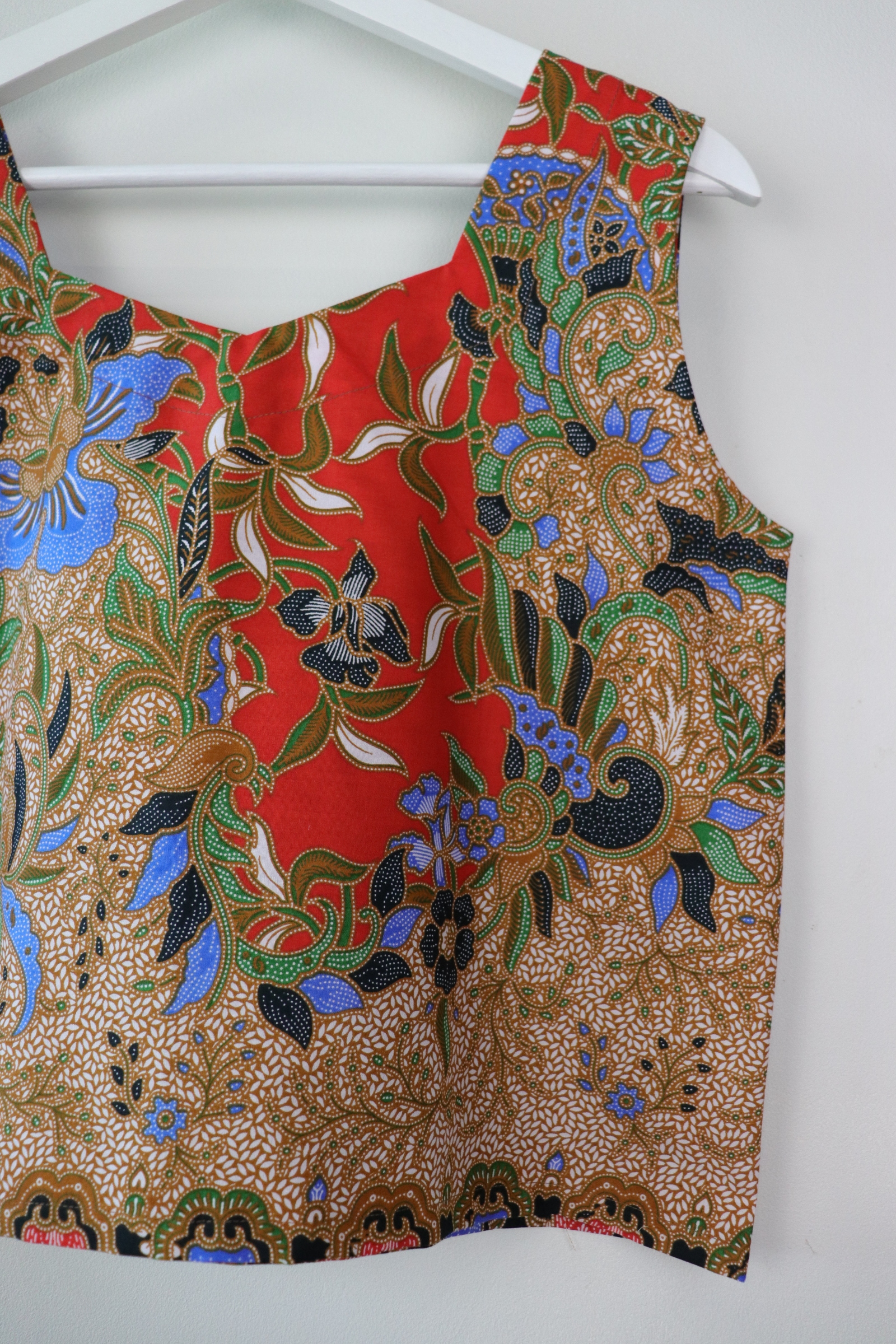 Sweetheart Batik Top - Scarlet
