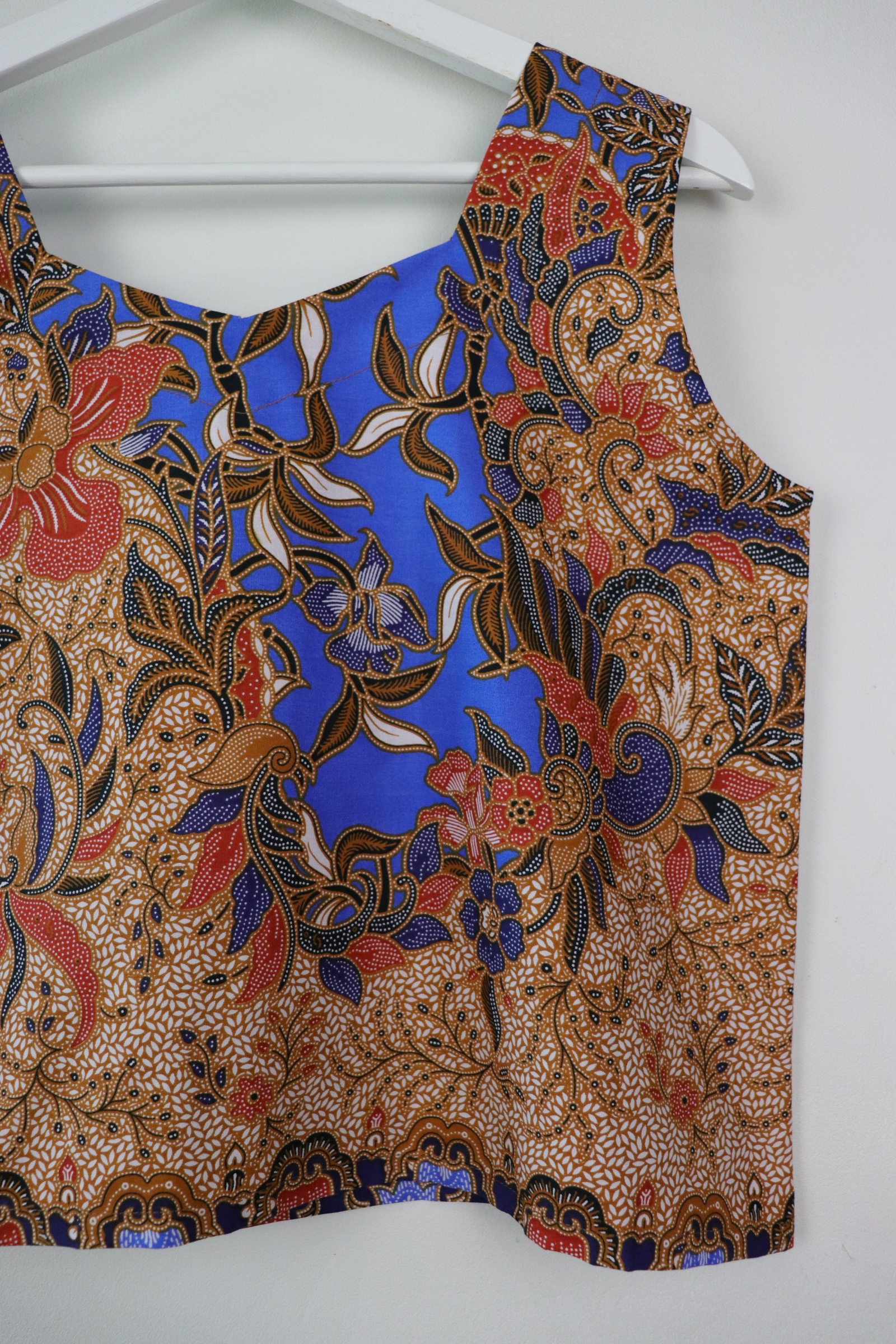 Sweetheart Batik Top - Night Meadow