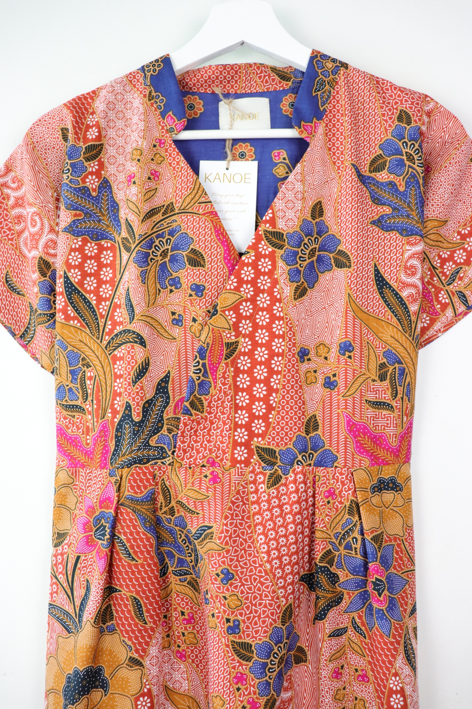Kimono wrap dress w/ mandarin collar - Hanabi