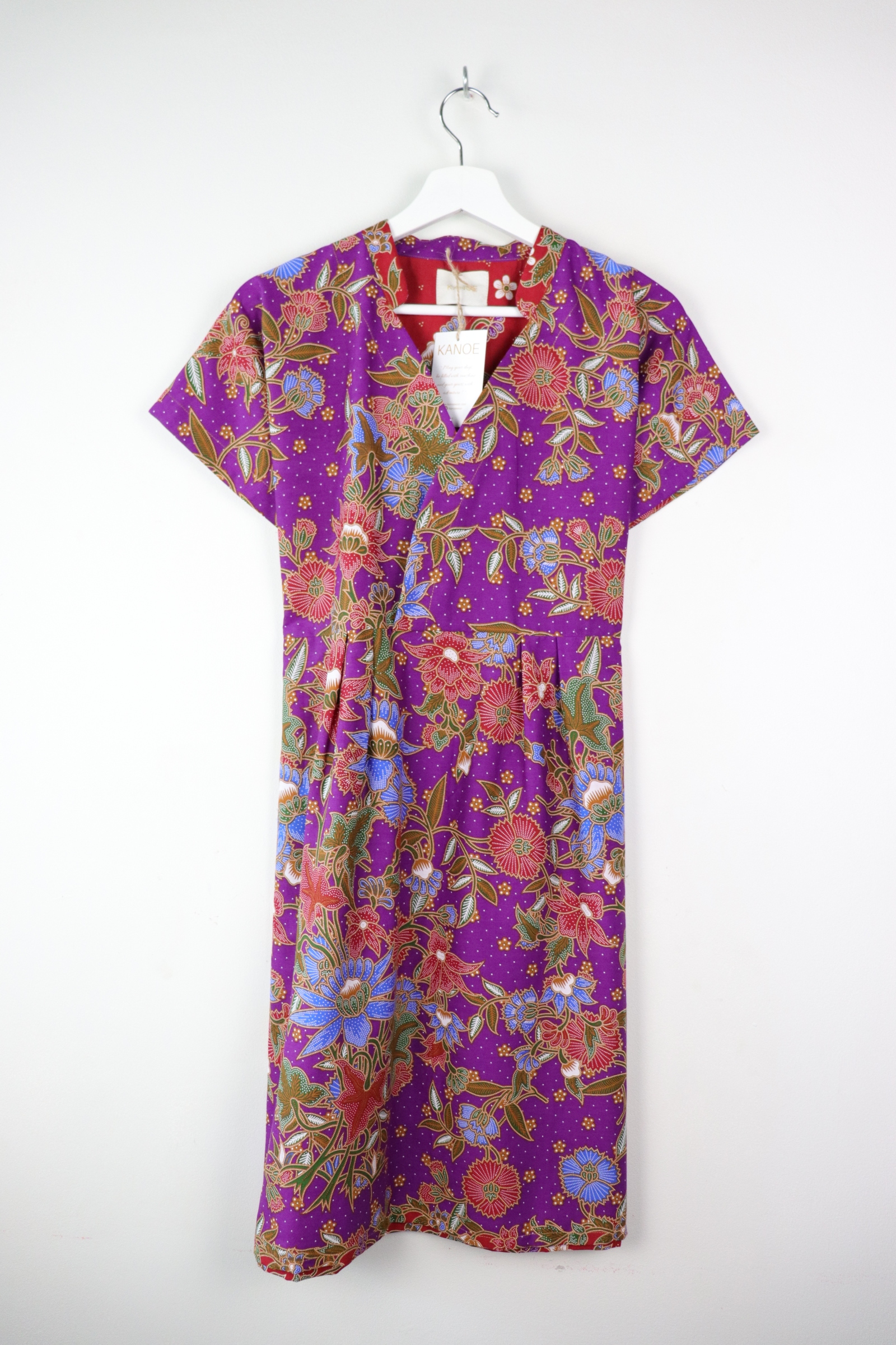 Kimono wrap dress w/ mandarin collar - Zi
