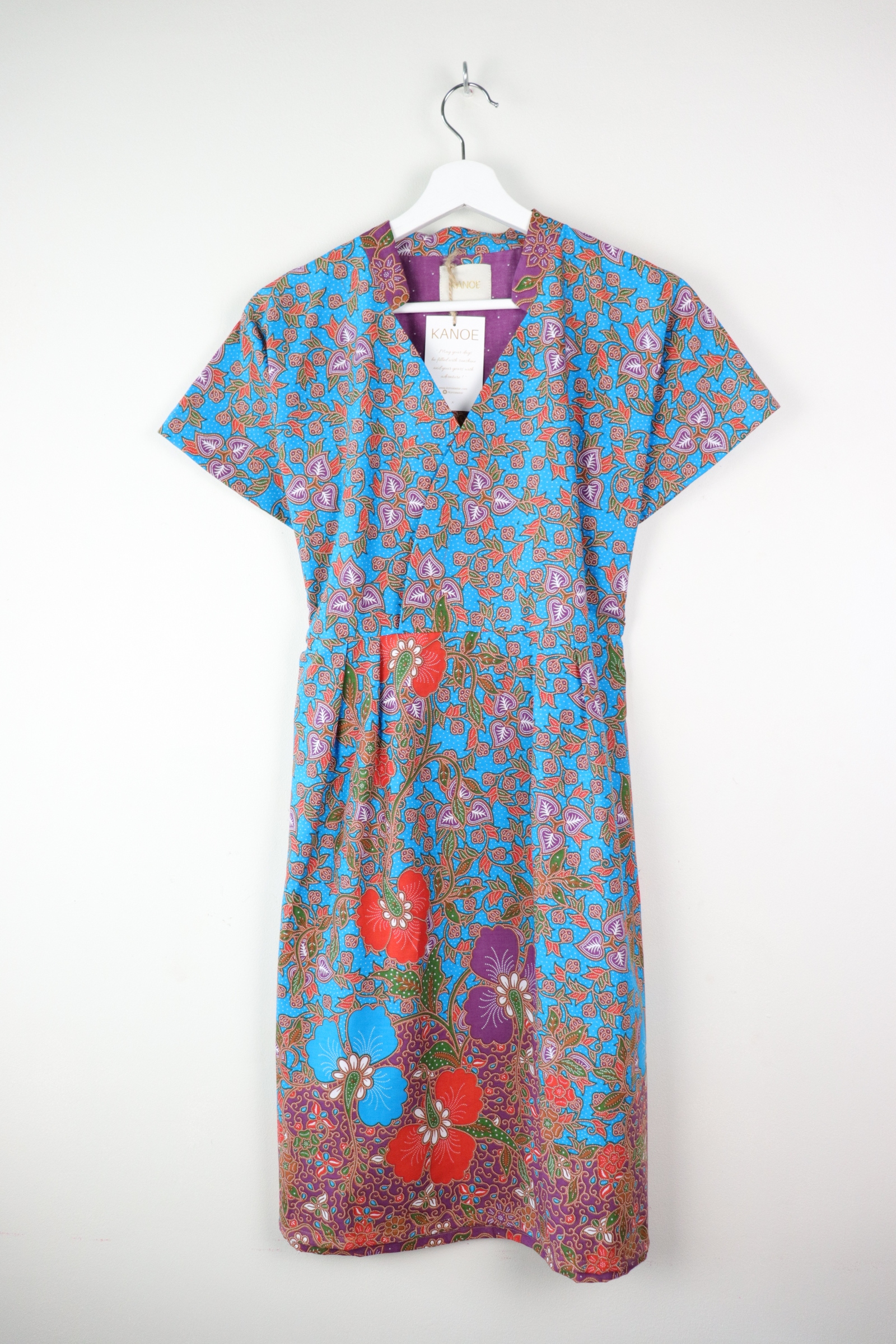 Kimono wrap dress w/ mandarin collar - Sora