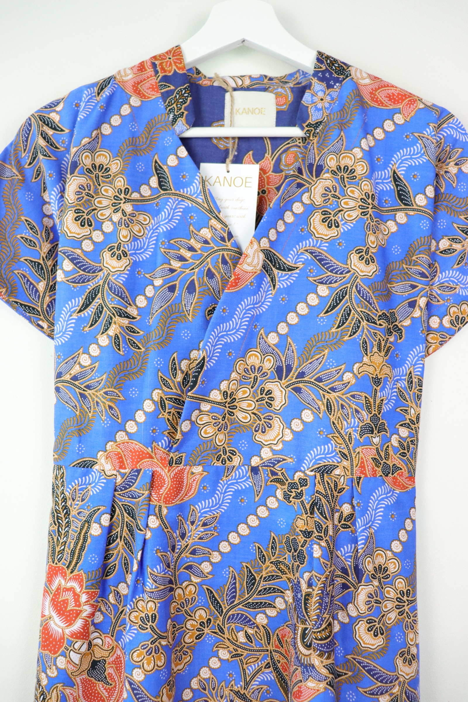 Kimono wrap dress w/ mandarin collar - Namida