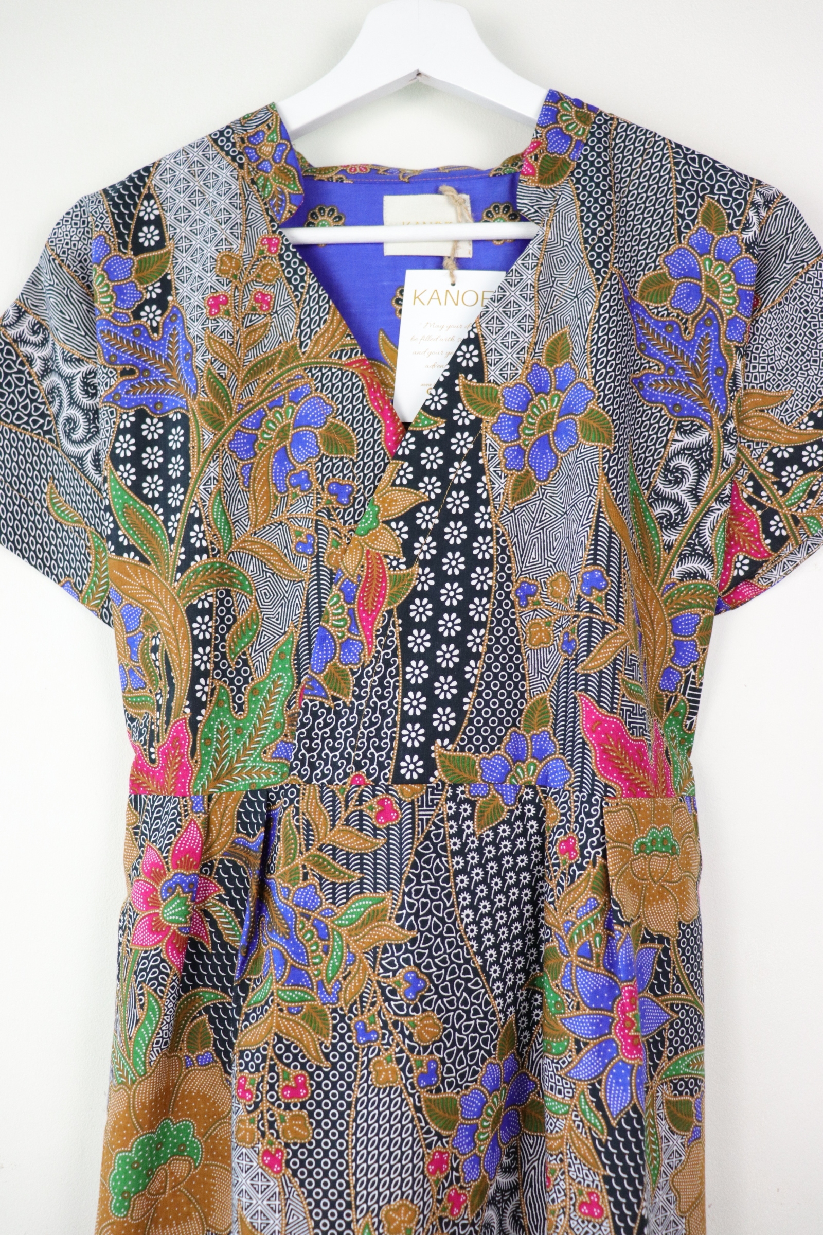 Kimono wrap dress w/ mandarin collar - Kuroko
