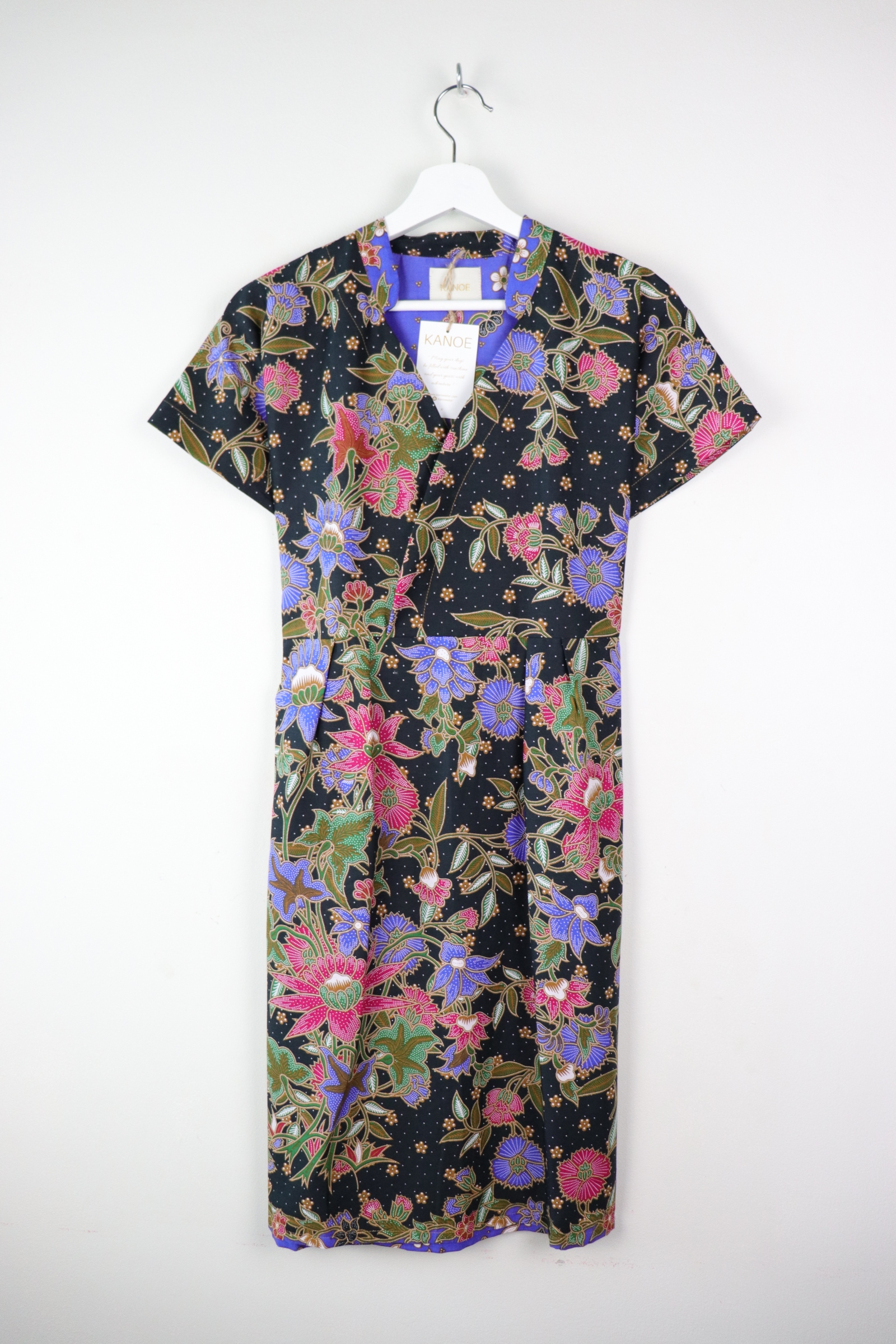 Kimono wrap dress w/ mandarin collar - Yoru