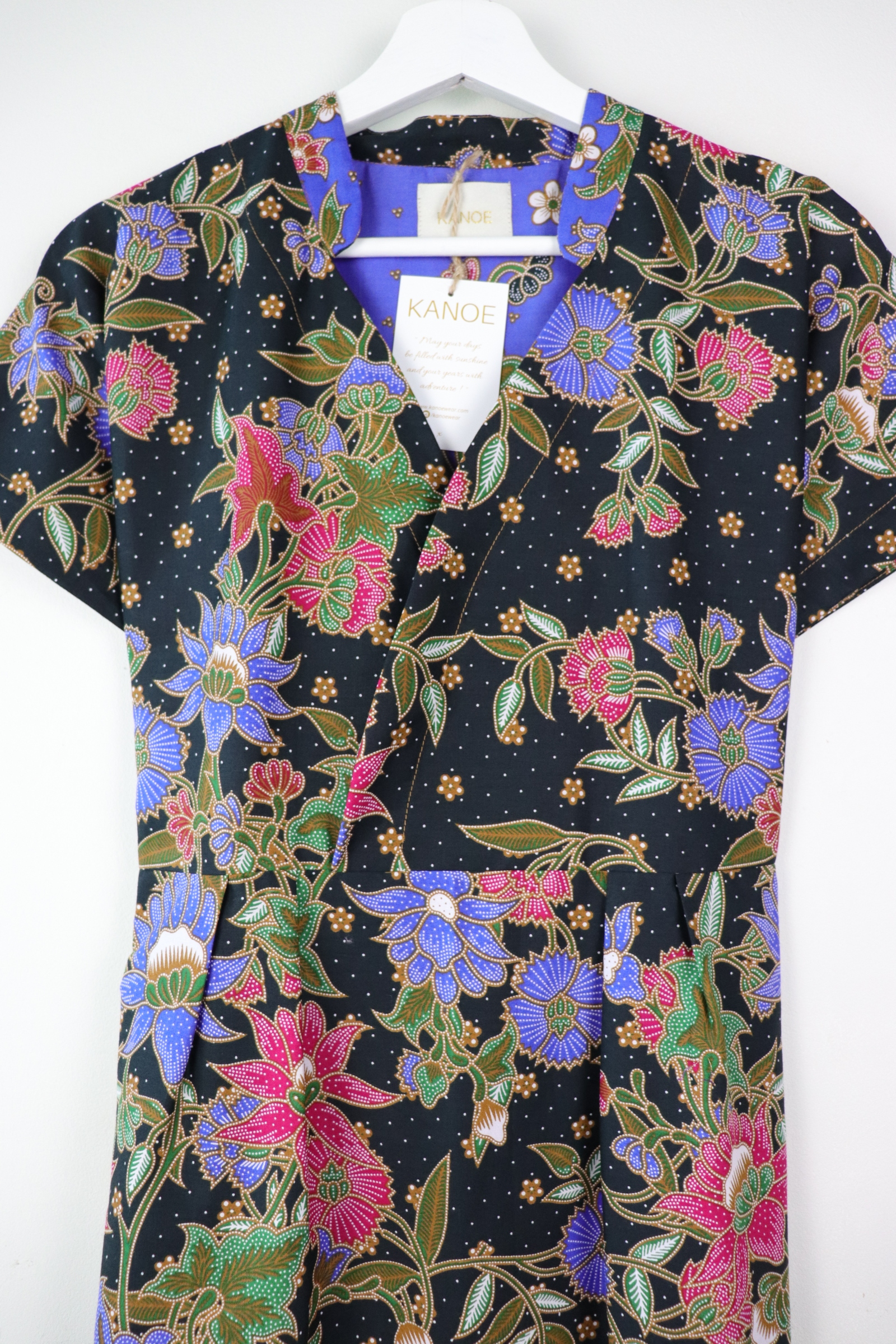 Kimono wrap dress w/ mandarin collar - Yoru