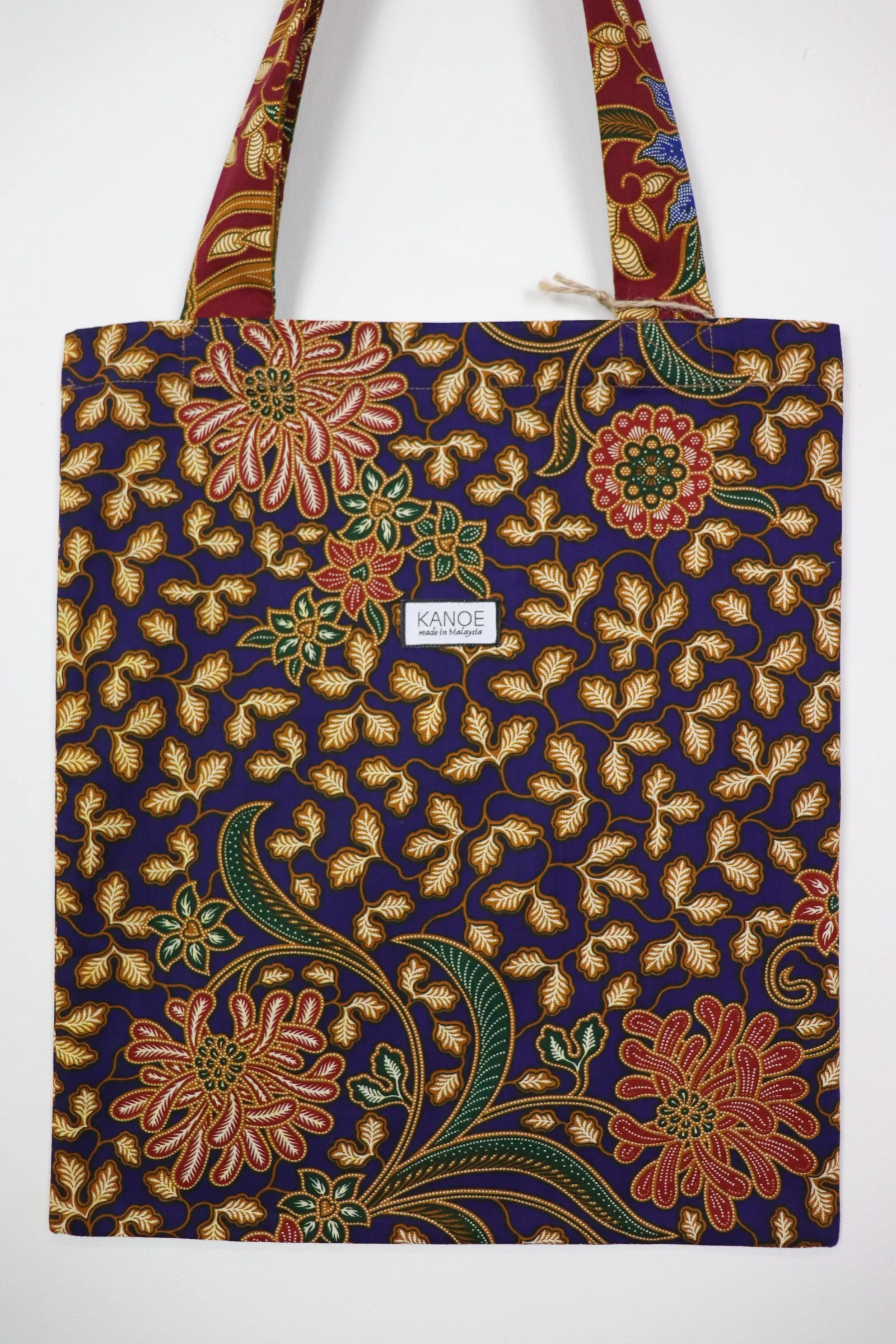 Batik Tote Bag (M) - Blue Ivy (Red)
