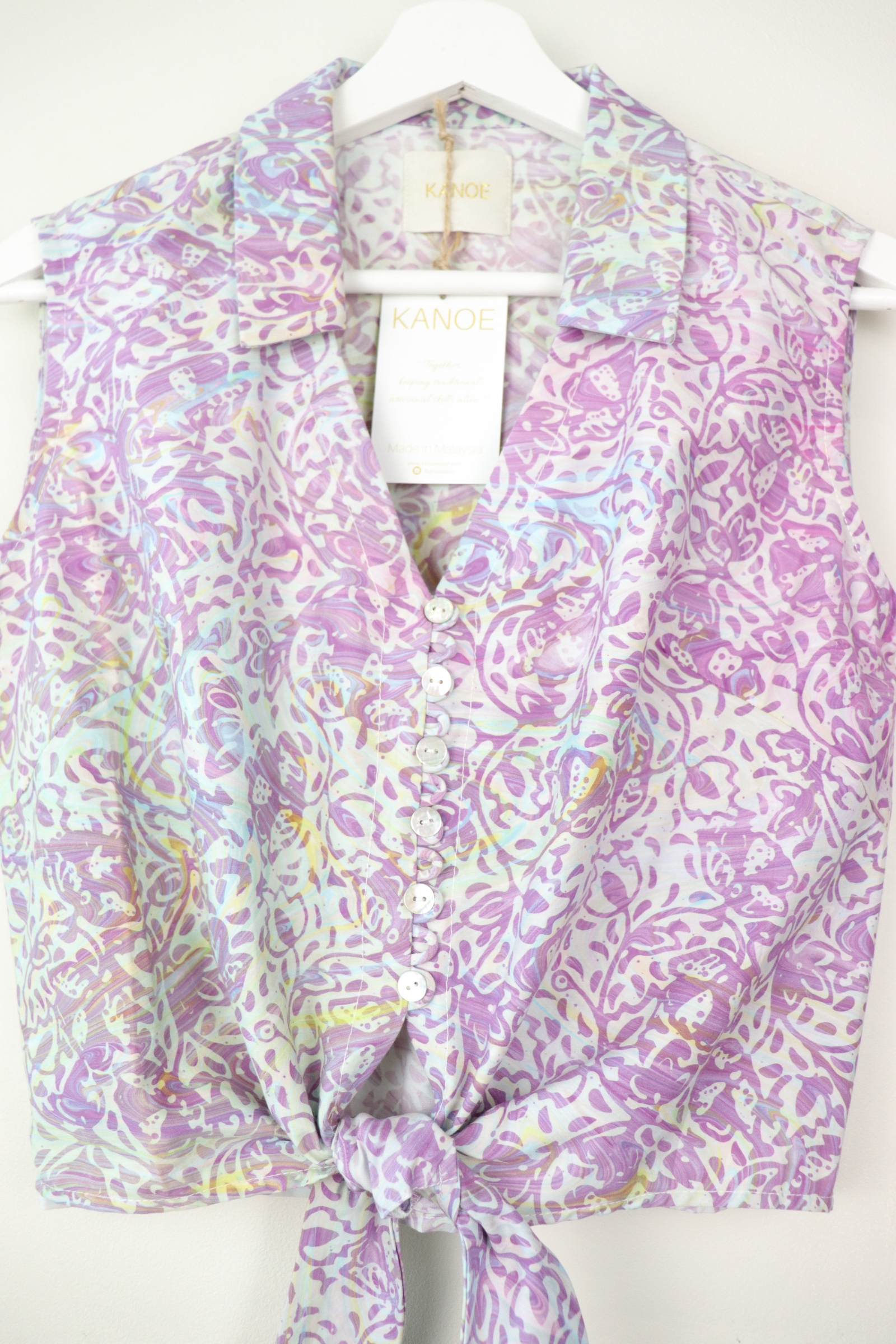 KANOE Classic Vintage Top - Bubblegum ( MY Handstamped Batik )