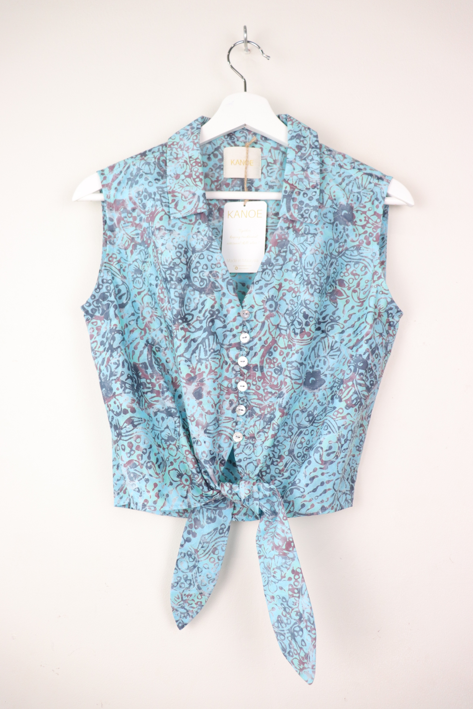 KANOE Classic Vintage Top - Laut Bunga ( MY Handstamped Batik )