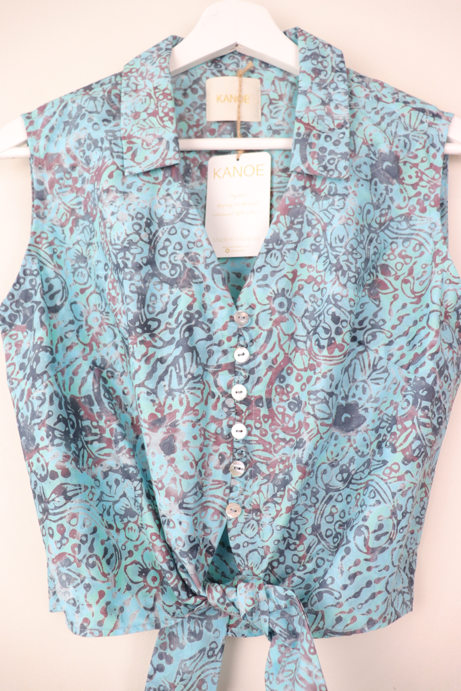 KANOE Classic Vintage Top - Laut Bunga ( MY Handstamped Batik )